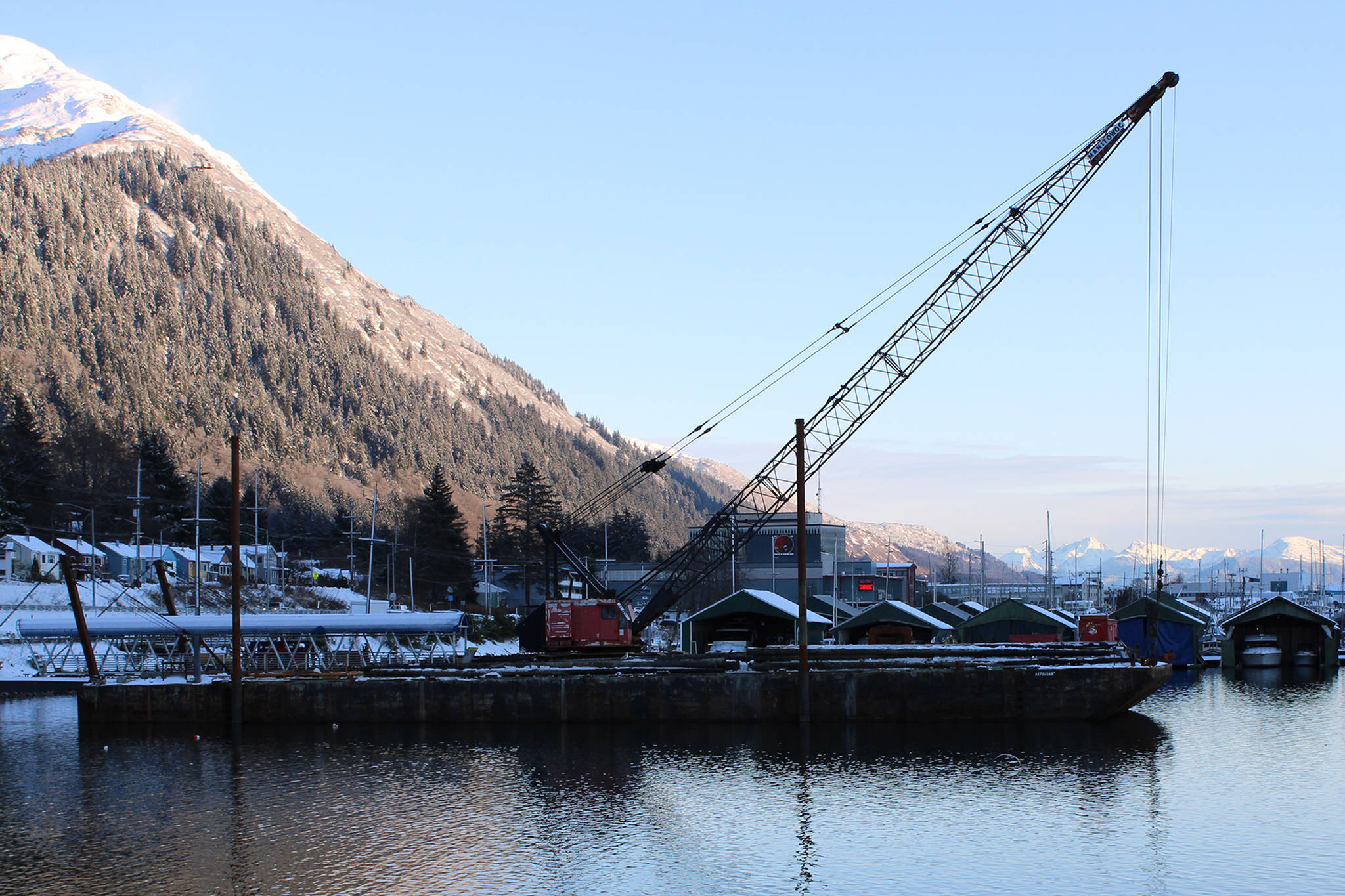 Ben Hohenstatt / Juneau Empire File
There’s money in Gov. Mike Dunleavy’s bond proposal package for projects like the one taking place at Aurora Harbor, seen here in this Nov. 5, 2020, file photo, but Juneau’s Sen. Jesse Kiehl doesn’t think there’s enough local investment.