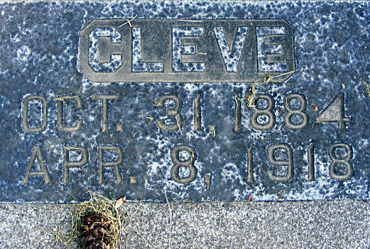 Part of the grave marker for Cleveland L. Magill. (Photo courtesy Clark Fair)