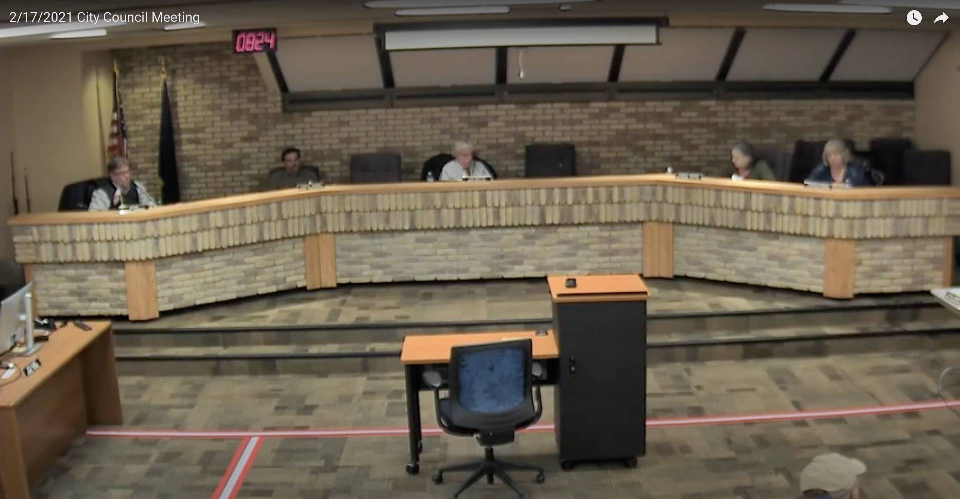 The Kenai City Council meets on Wednesday, Feb. 18 in Kenai, Alaska. (Screenshot)