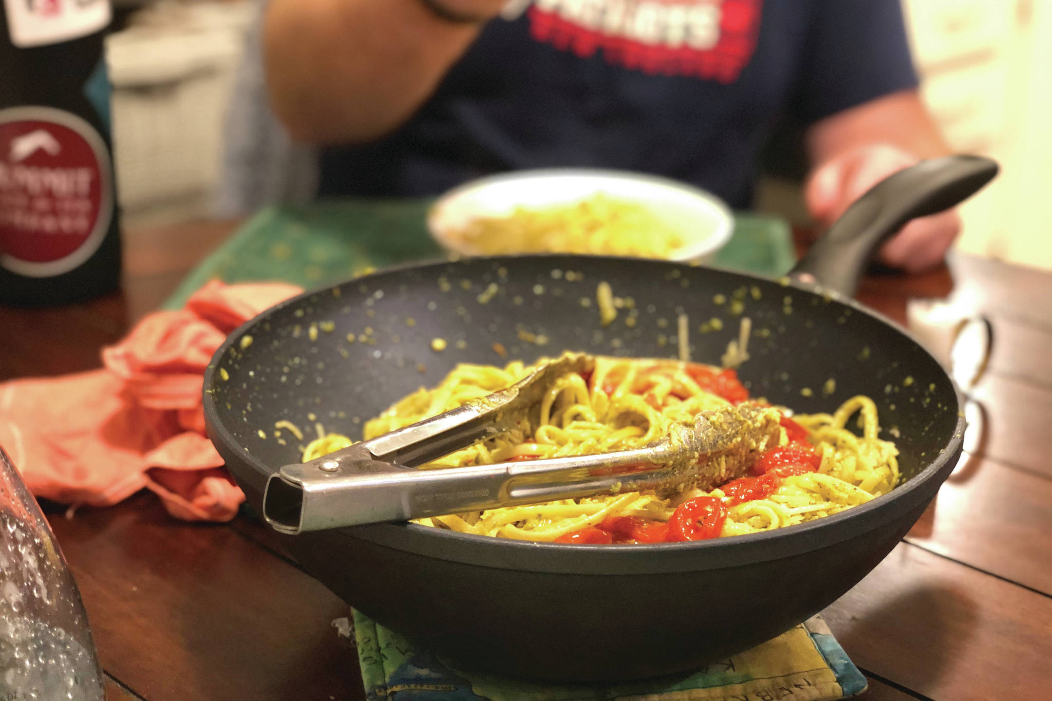 Victoria Petersen / Peninsula Clarion 
A typical pesto pasta night at our house Dec. 26 in Anchorage.