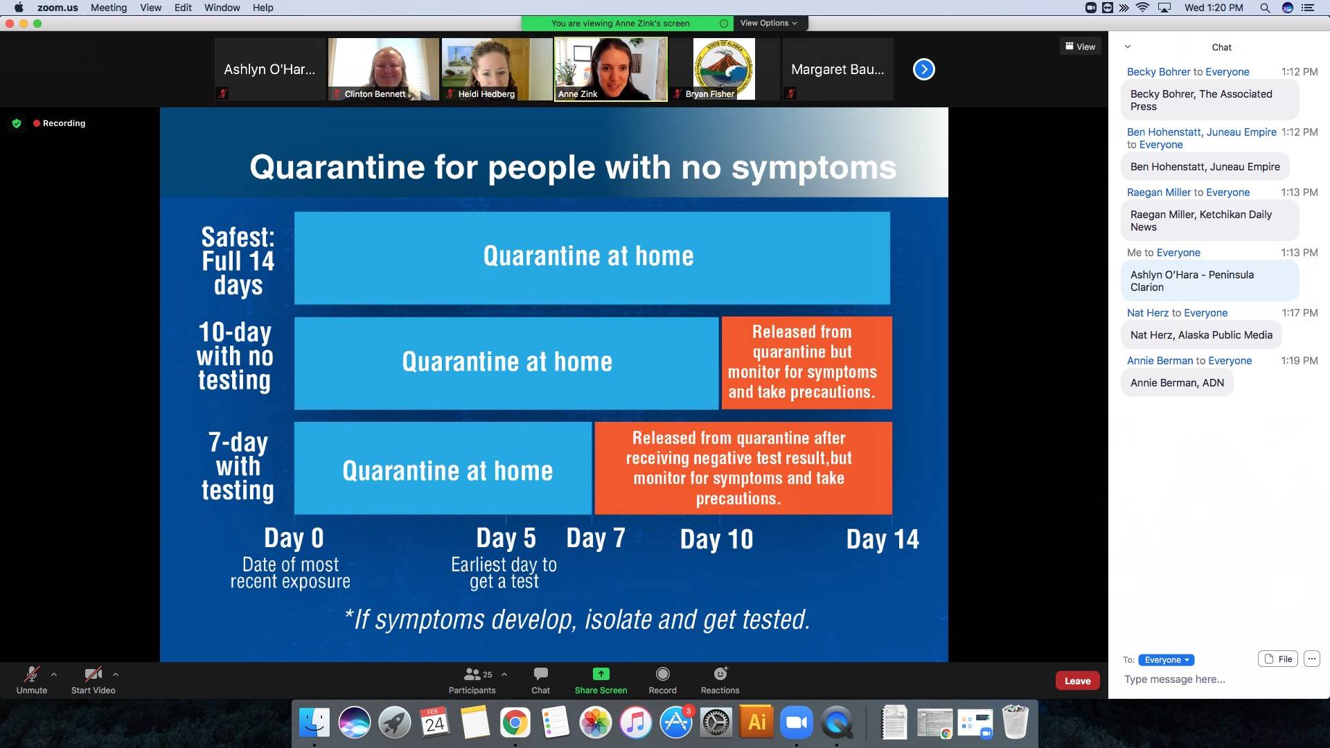 State health officials address members of the media during a virtual press conference on Wednesday, Feb. 24 in Alaska. (Screenshot)