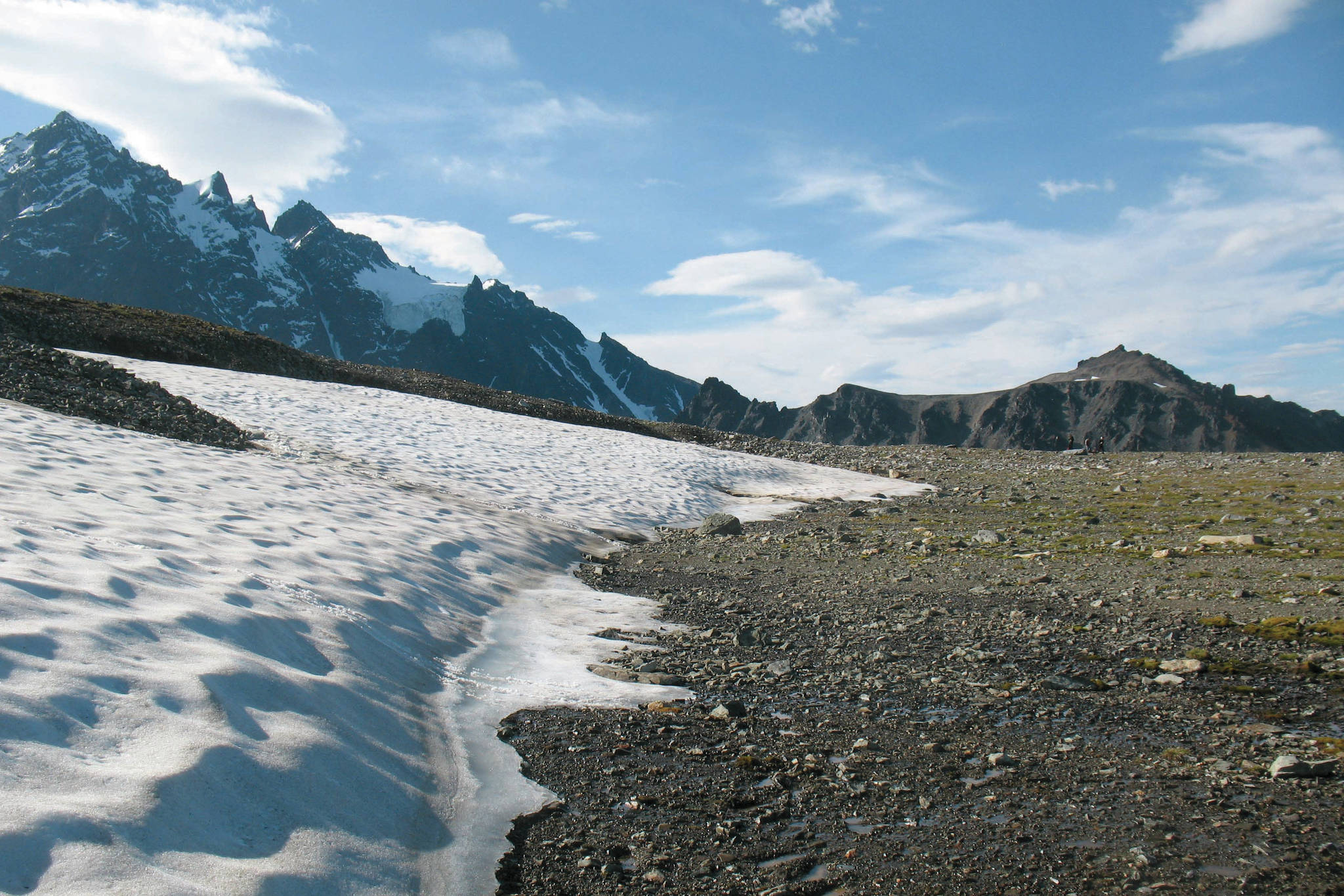 Melting ice patch in Lake Clark National Park and Preserve. (Photo provided by National Park Service)