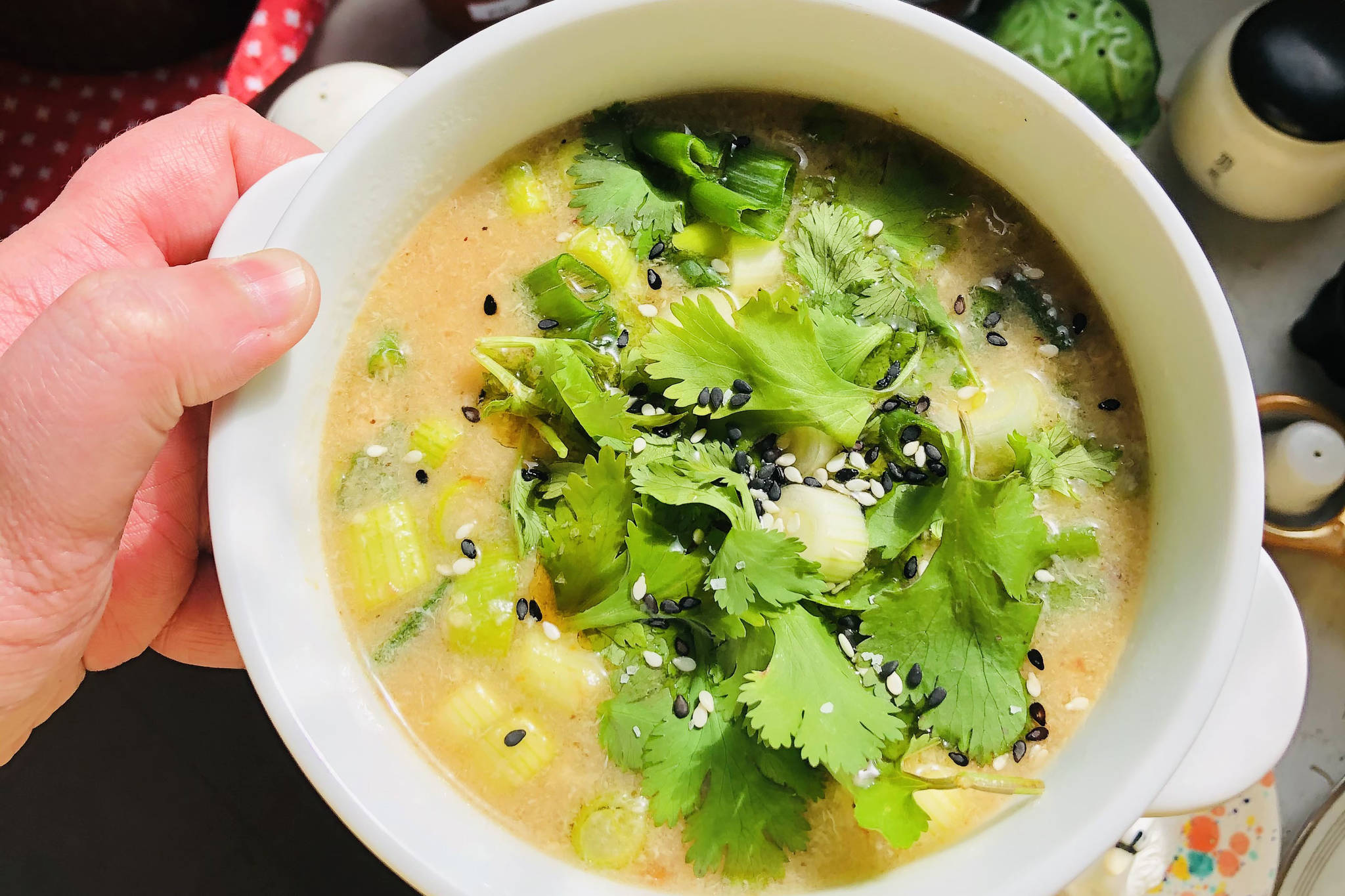 Hot and sour soup closes out a dark and cold winter, photographed on Tuesday, April 20, 2021, in Anchorage, Alaska. (Photo by Victoria Petersen/Peninsula Clarion)