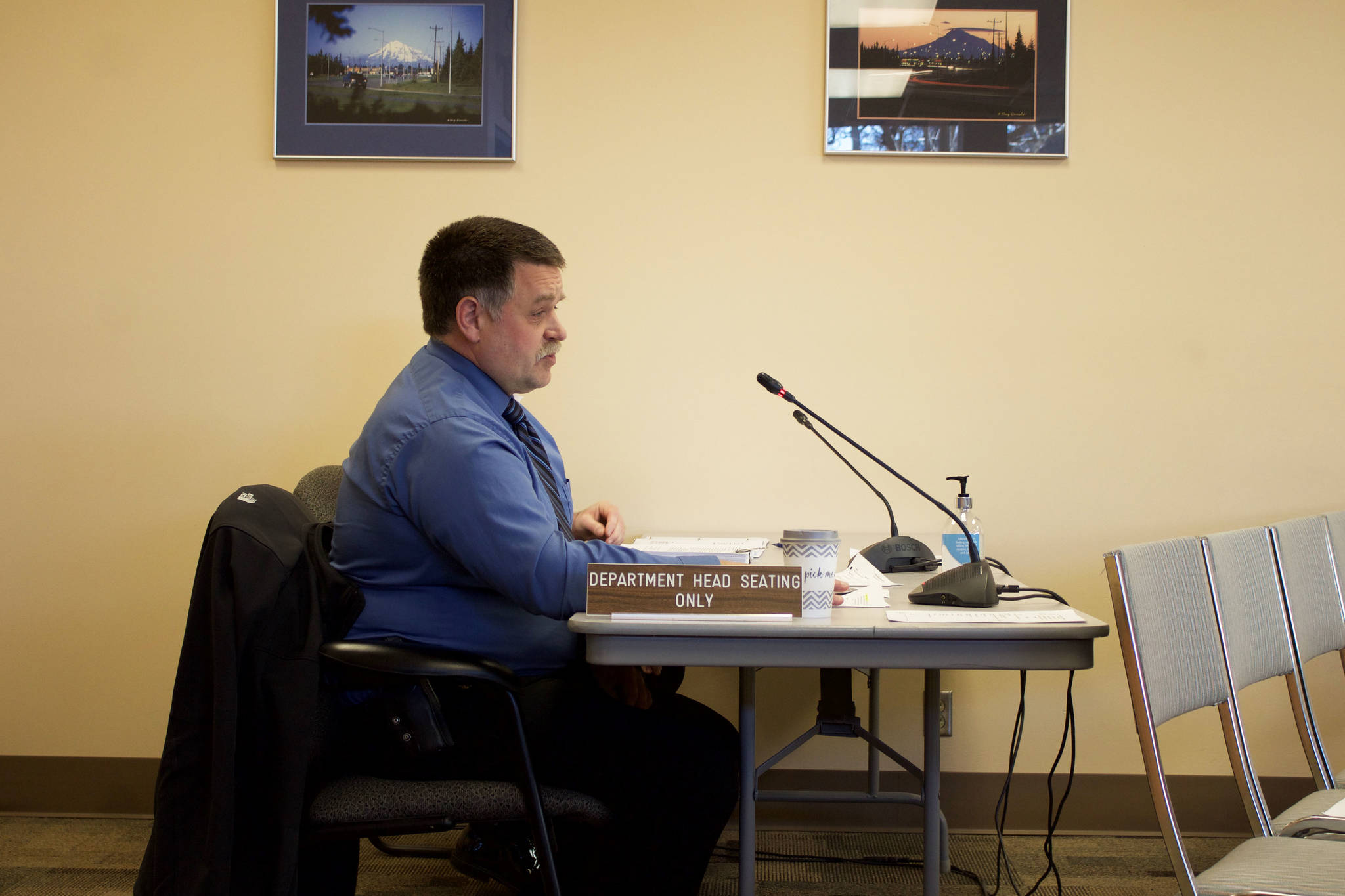 David Ross speaks before the Kenai City Council on Saturday, April 24, 2021 in Kenai, Alaska. (Ashlyn O'Hara/Peninsula Clarion)