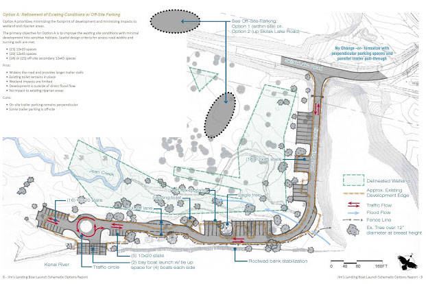 A schematic of one of the options for the Jims’ Landing boat launch project scope. (U.S. Fish and Wildlife Service)