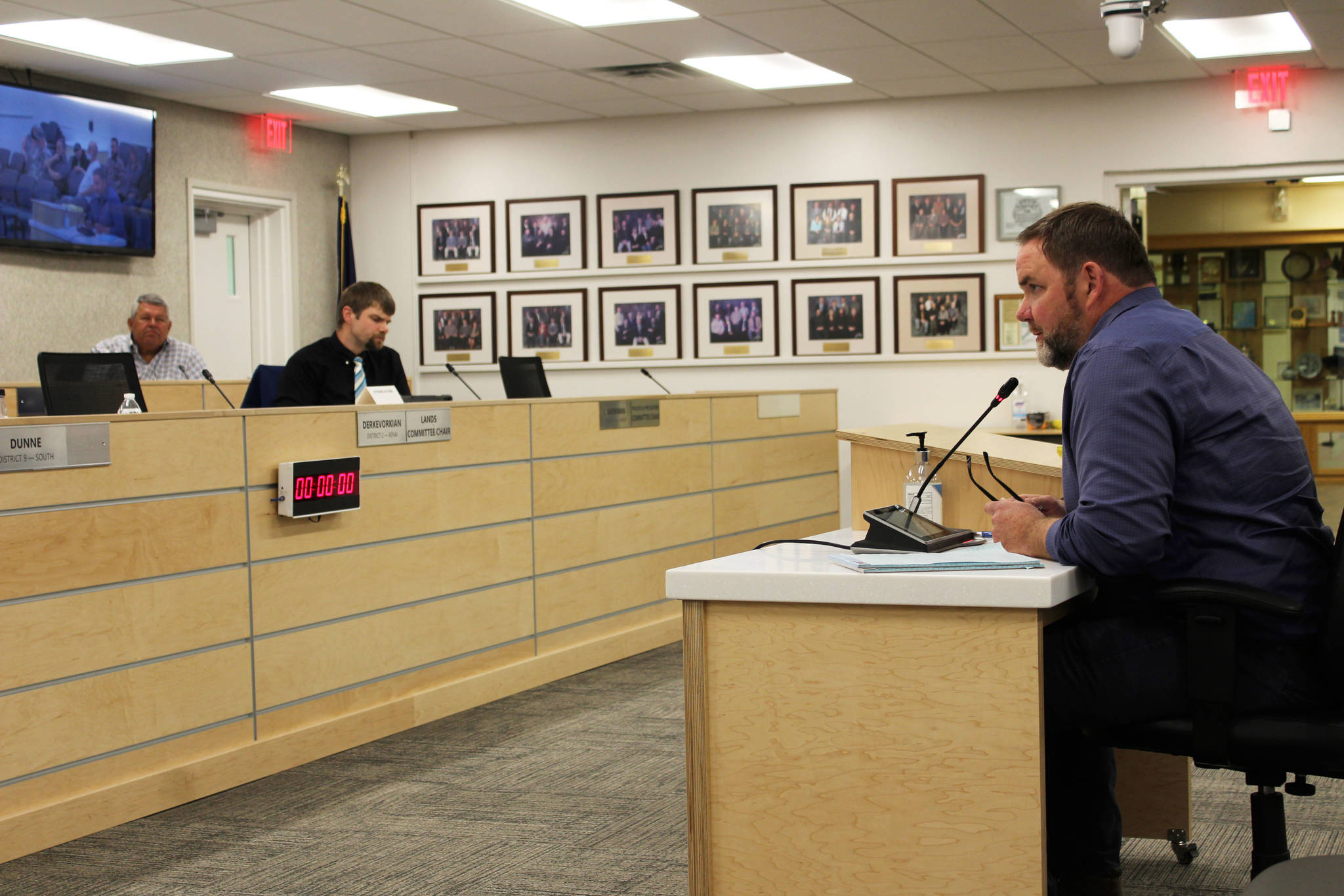 Incoming KPBSD Superintendent Clayton Holland Testifies before the Kenai Peninsula Borough Assembly on Tuesday, May 4, 2021 in Soldotna, Alaska. (Ashlyn O’Hara/Peninsula Clarion)