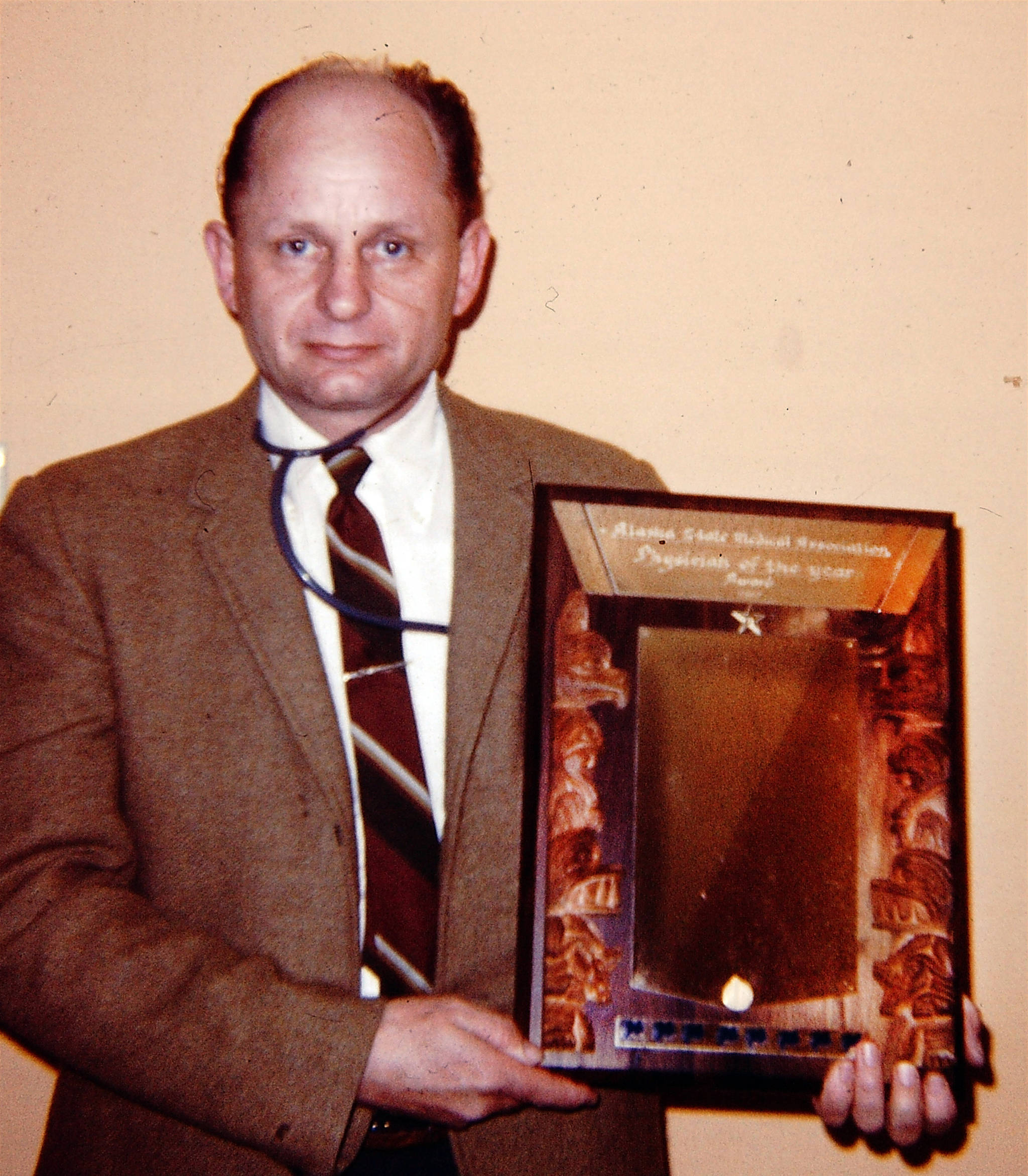 Photo courtesy of the Isaak family
In 1967, just as hospital construction was grinding to a halt, Dr. Paul Isaak was named Physician of the Year.