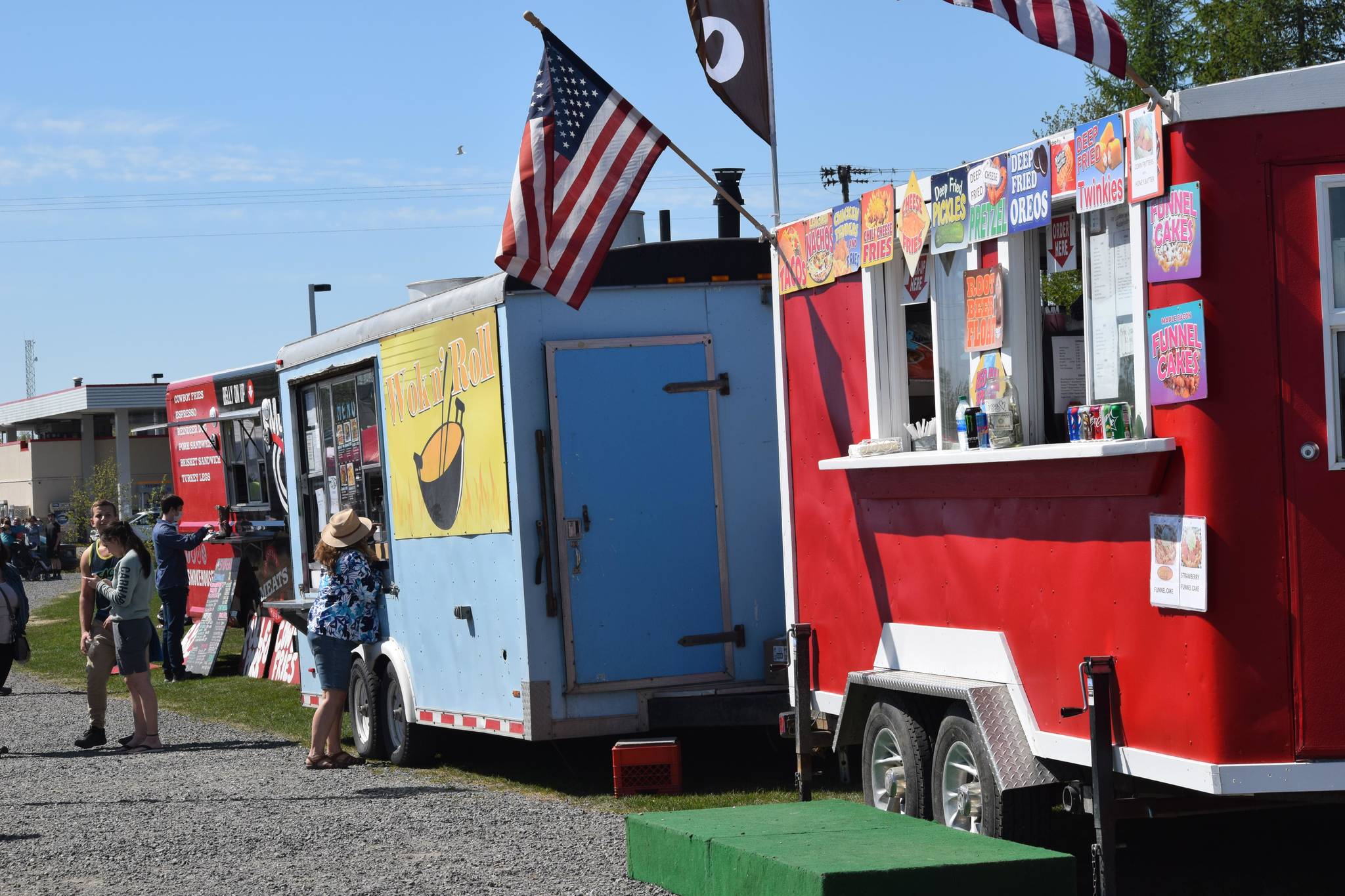 The community attends the first Wednesday Market at Soldotna Creek Park on May 26, 2021. (Camille Botello / Peninsula Clarion)