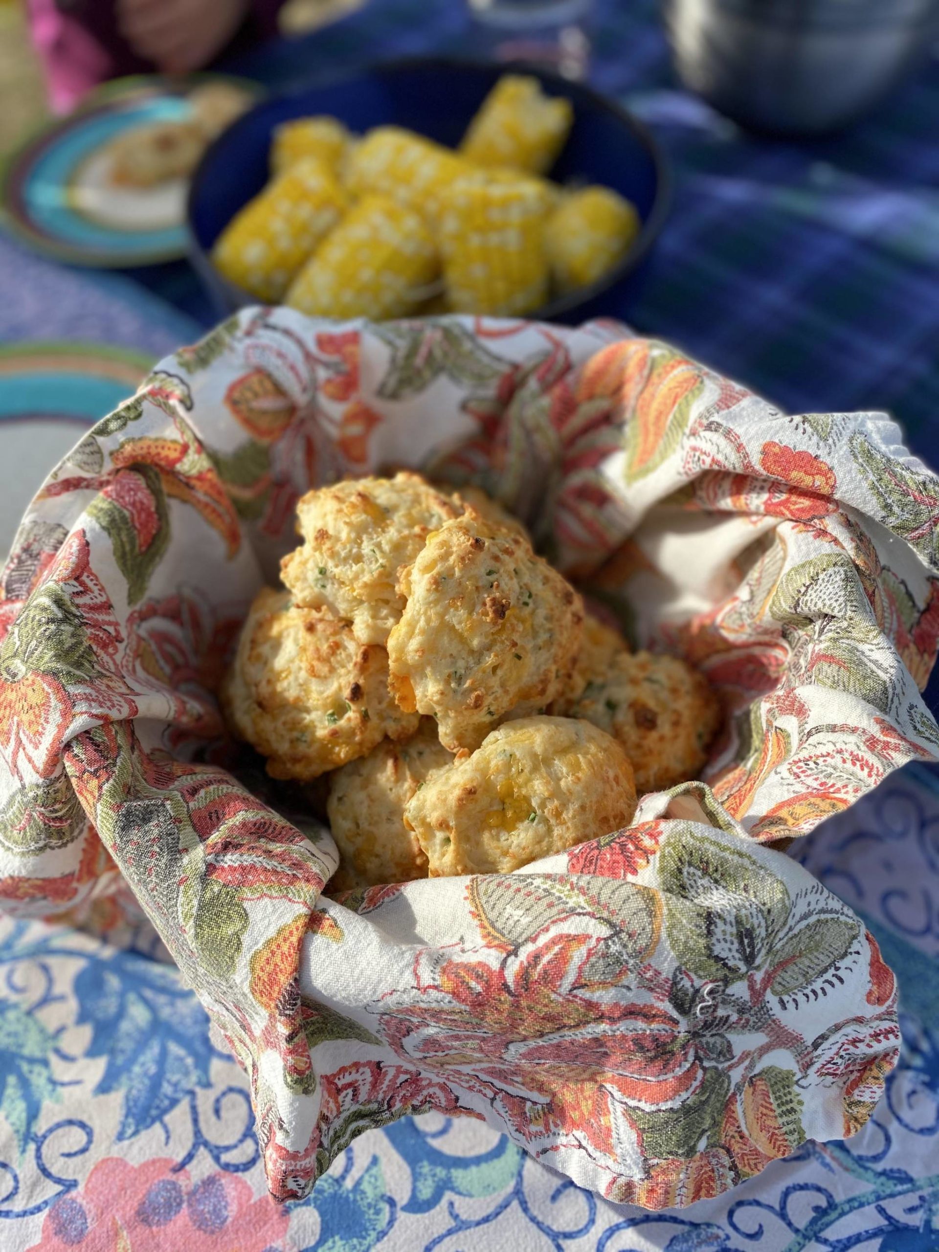 Cheddar biscuits go hand in hand with summer seafood catch. Photographed on Saturday, June 12, 2021, in Nikiski, Alaska. (Photo by Tressa Dale)