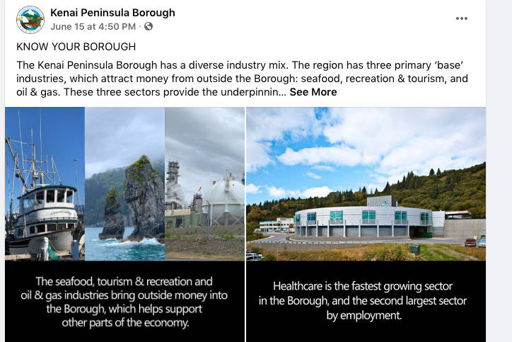 A graphic from the Kenai Peninsula Borough’s “Know Your Borough” campaign is posted on Facebook on July 15, 2021. (Screenshot)