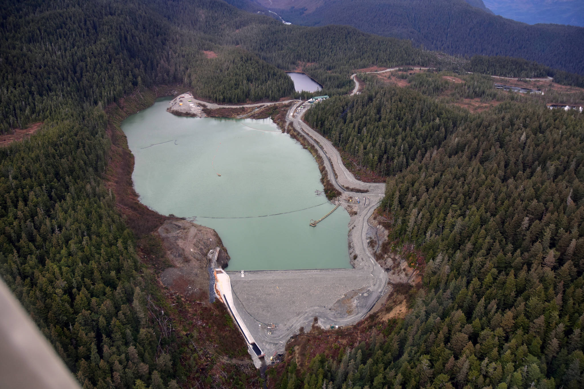 Peter Segall / Juneau Empire File
Coeur Alaska will likely be able to expand their facilities at the Kensington Gold Mine including the tailing treatment facility, seen in this October 2019 photo, after the U.S. Forest Service announced it intends to approve the company’s proposal to extend the mine’s life by 10 years. Operations were expected to end in 2023 under a plan approved in 2005.