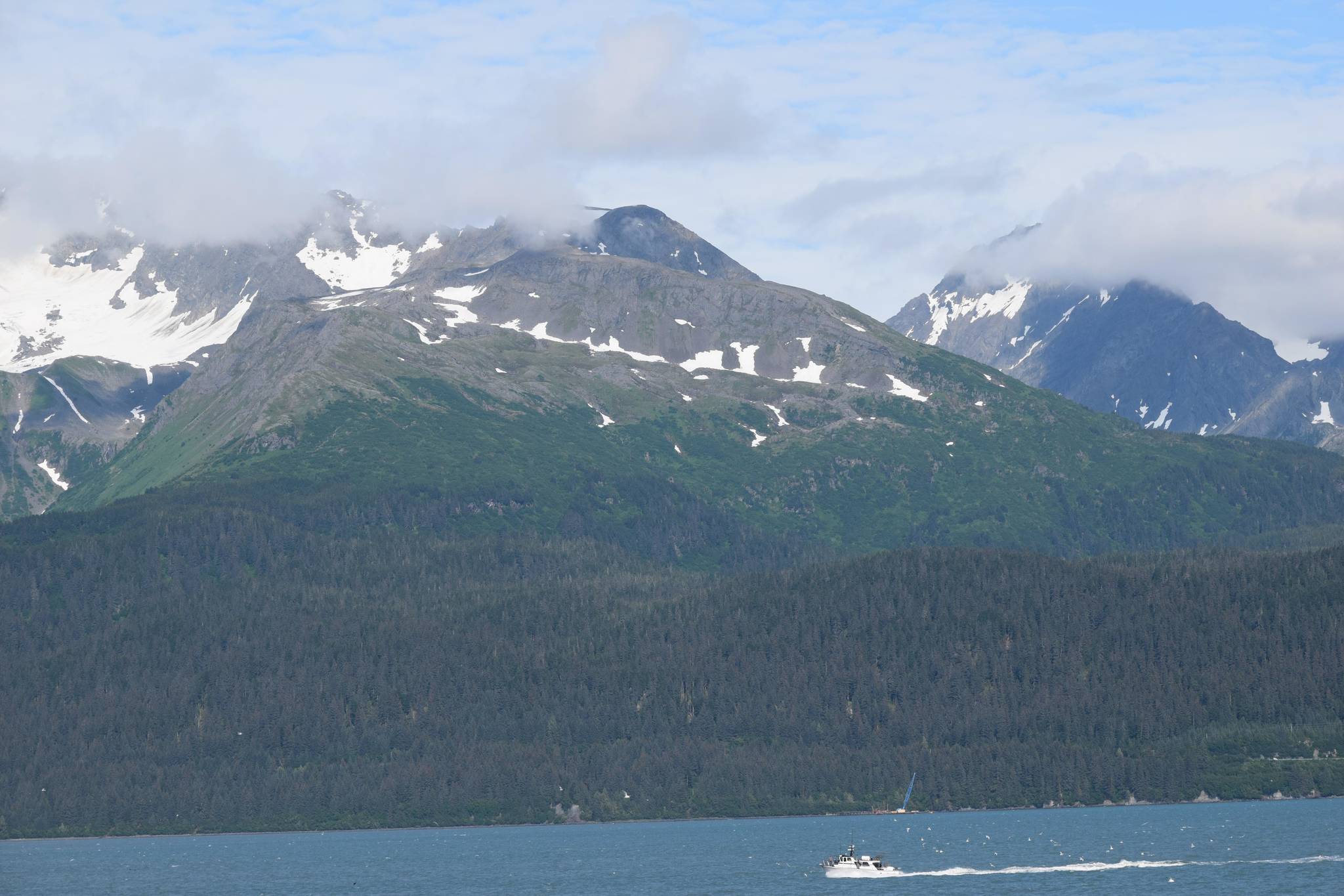 Resurrection Bay is seen from Seward, Alaska on Saturday, July 24, 2021. (Camille Botello / Peninsula Clarion)