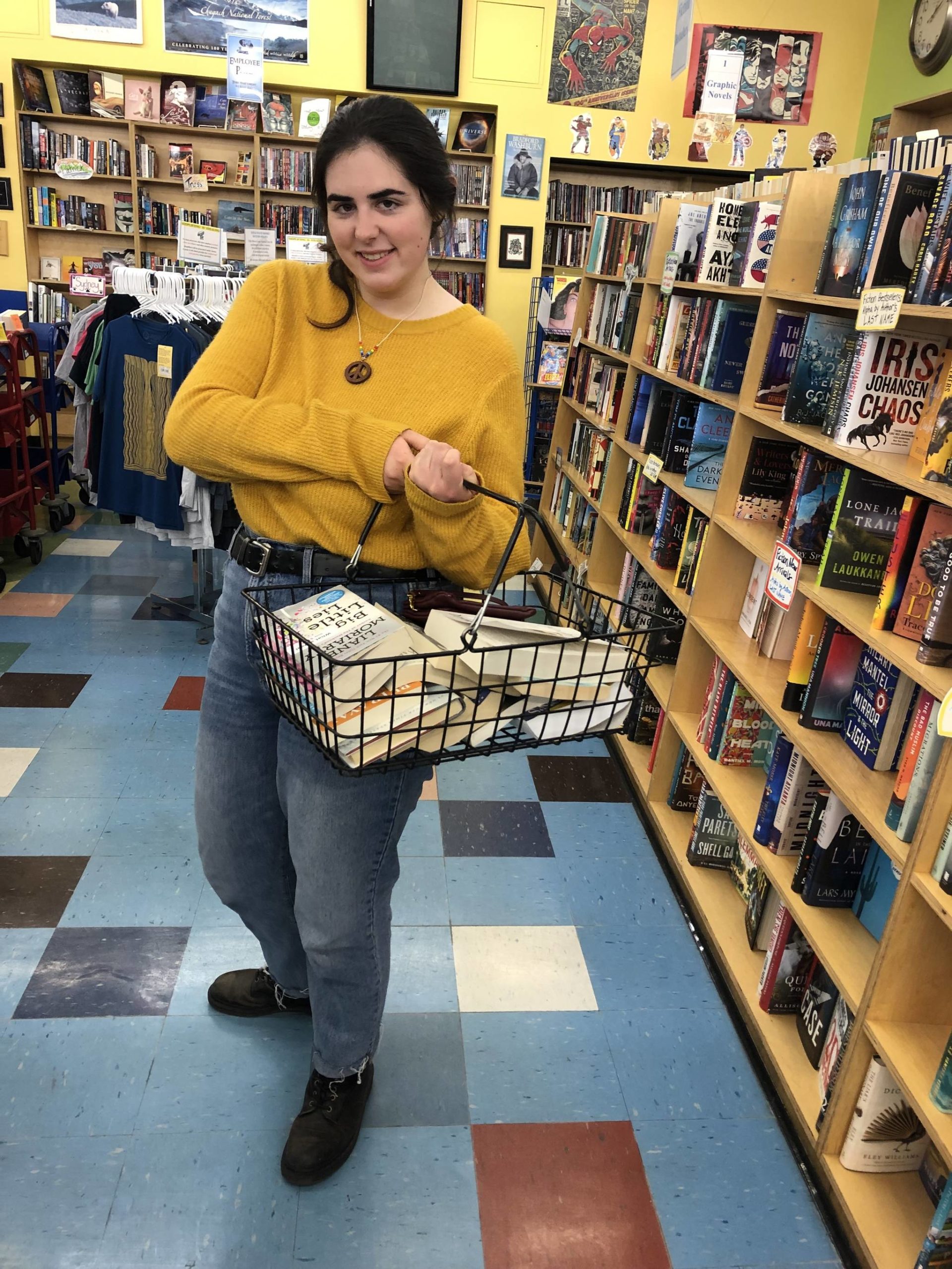 I bought twelve books at Title Wave Books in Anchorage on June 26, 2021. (Photo by Camille Botello)