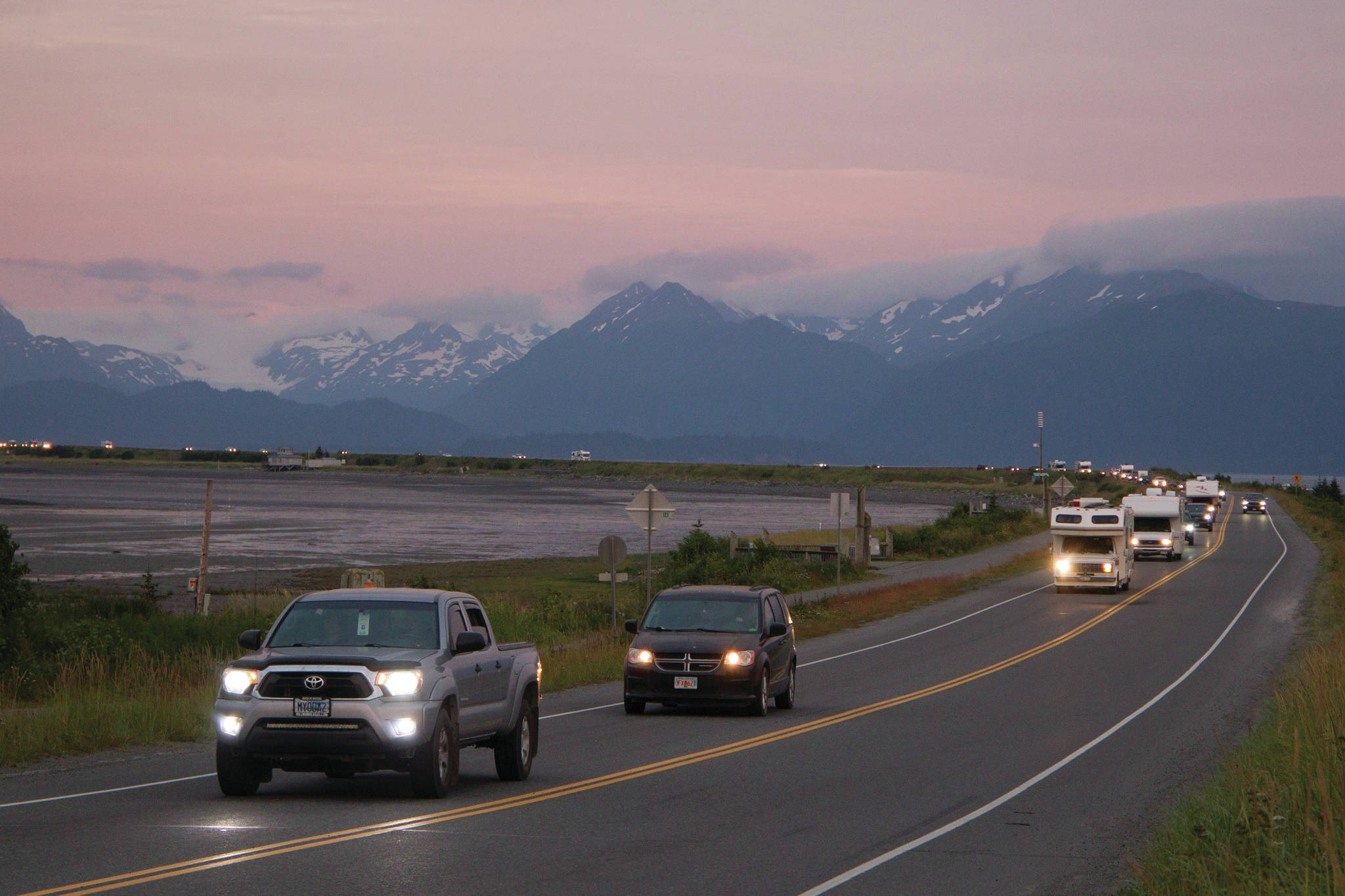 Sarah Knapp / Homer News
The Homer Spit is evacuated during the July 28 tsunami warning at about 10:50 p.m.