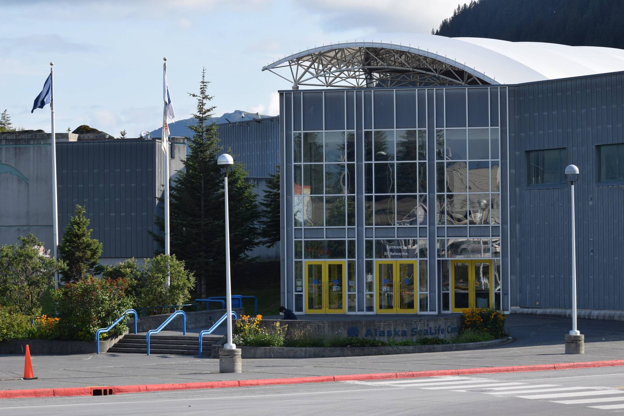 The Alaska SeaLife Center in downtown Seward is seen on Saturday, July 24, 2021. (Camille Botello / Peninsula Clarion)