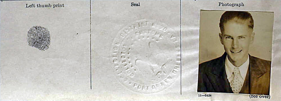 Document from Ancestry.com 
Alfred M. Thibbert was 19 when he was photographed while applying for a Seaman’s Protection Certificate, 10 years before he moved to Seward.