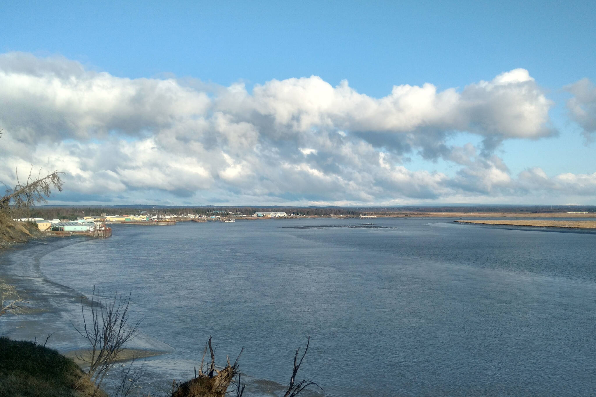 The Kenai waterfront can be seen from Old Town Kenai on April 27, 2018, in Kenai, Alaska. (Photo by Erin Thompson/Peninsula Clarion)