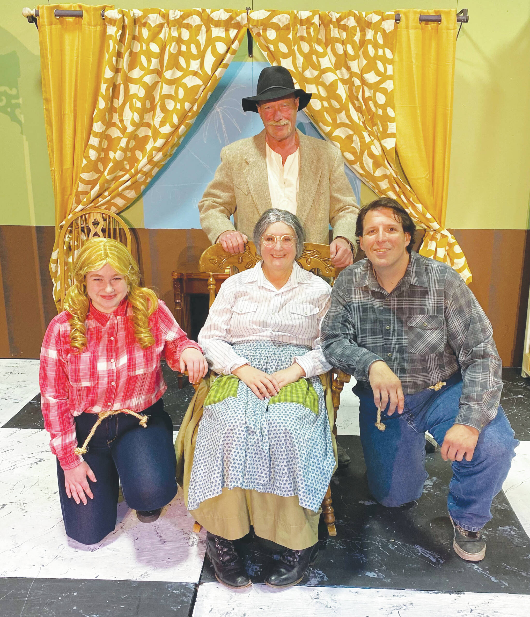 Photo courtesy Terri Burdick
Members of the cast of Kenai Performers’ production of “The Beverly Hillbillies, the Musical” pose for a photo.