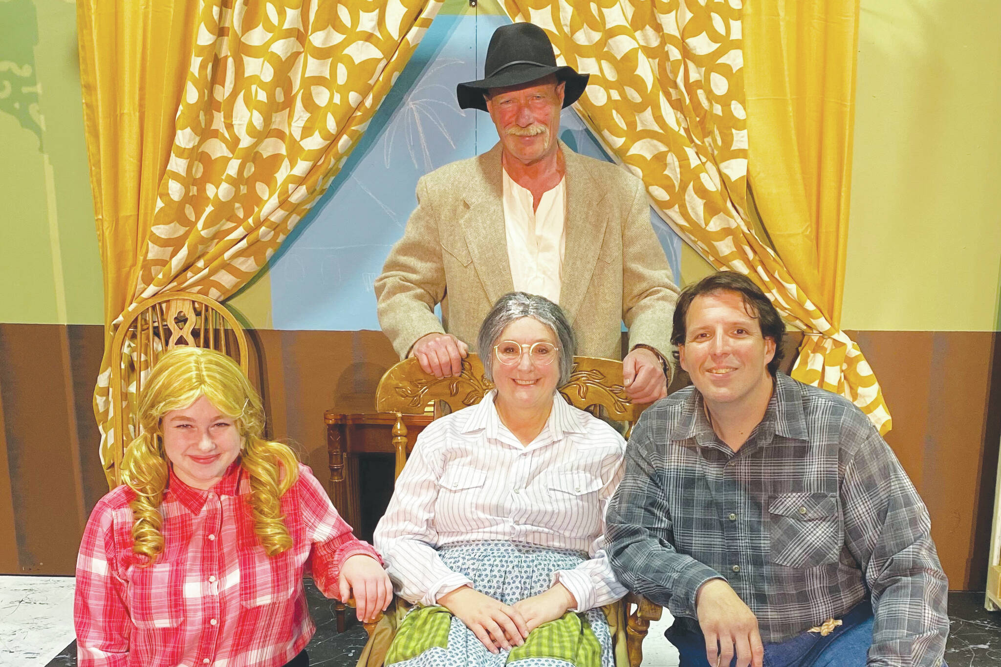 Members of the cast of Kenai Perfomers’ “The Beverly Hillbillies, the Musical” pose in September 2021. (Photo courtesy Terri Burdick)