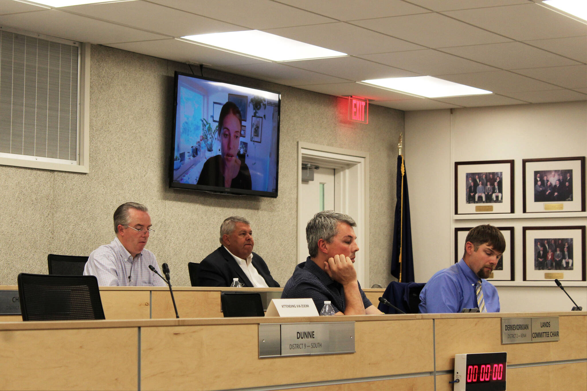 Alaska Chief Medical Officer Dr. Anne Zink answers questions from members of the Kenai Peninsula Borough Assembly on Tuesday, Sept. 7, 2021 in Soldotna, Alaska. (Ashlyn O’Hara/Peninsula Clarion)