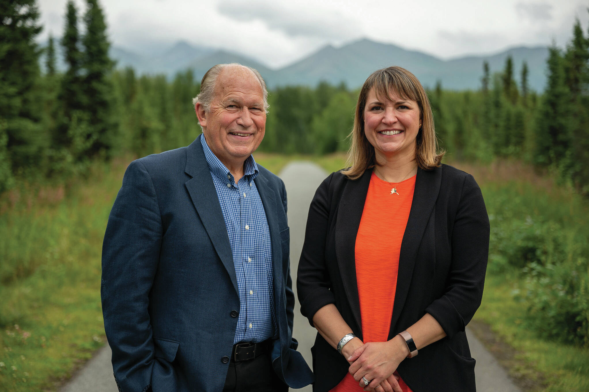 Bill Walker, left, candidate for governor, and Heidi Drygas, right, candidate for lieutenant governor. (Photo provided, Bill Walker and Heidi Drygas)