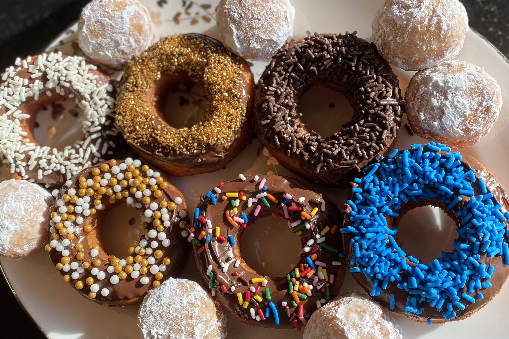 These old-fashioned doughnuts don’t skimp on the fat or sugar. (Photo by Tressa Dale/Peninsula Clarion)