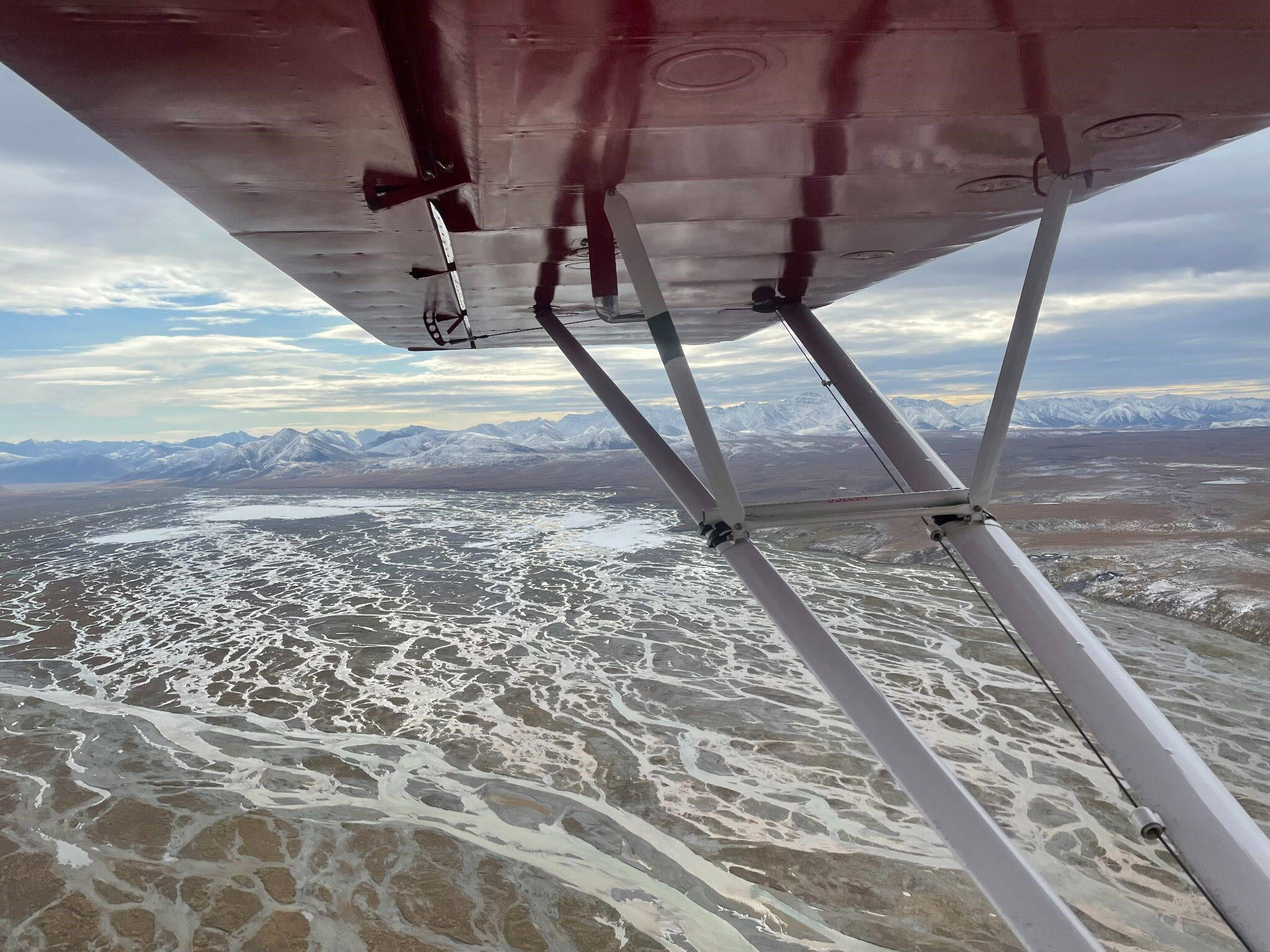 Flying over Echootna River on the North Slope. (Photo by Frannie Nelson/FWS)