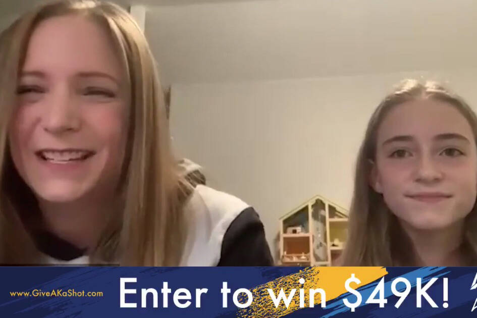 Renee Behymer and Katelyn Behymer (right) of Anchorage win this week’s vaccine lottery college scholarship sweepstakes. (Photo provided)