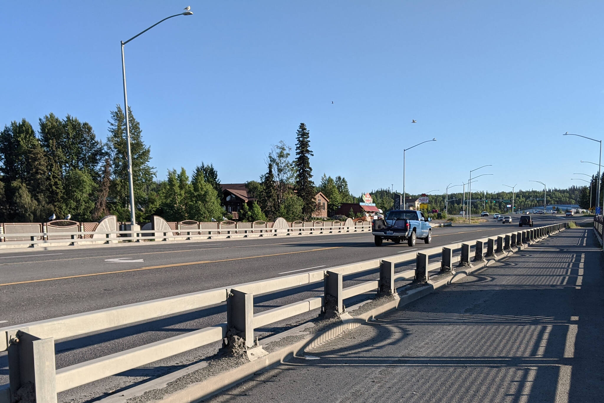 The Sterling Highway Bridge can be seen on June 14, 2020, in Soldotna, Alaska. The city council recently approved a plan to revitalize the downtown Soldotna area from Soldotna Creek Park to the bridge. (Peninsula Clarion file)