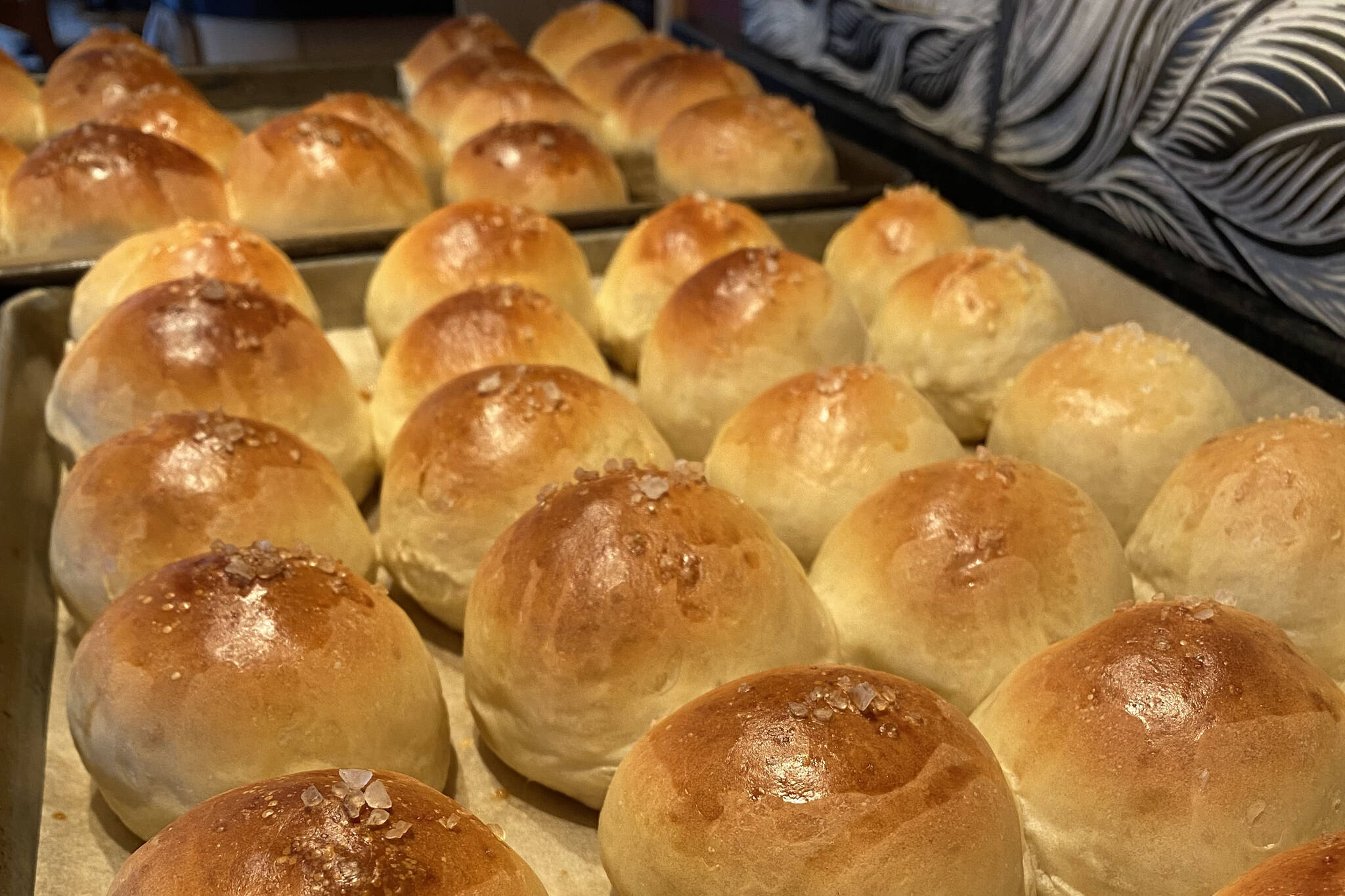 Fresh dinner rolls made without the addition of dairy. (Photo by Tressa Dale/Peninsula Clarion)