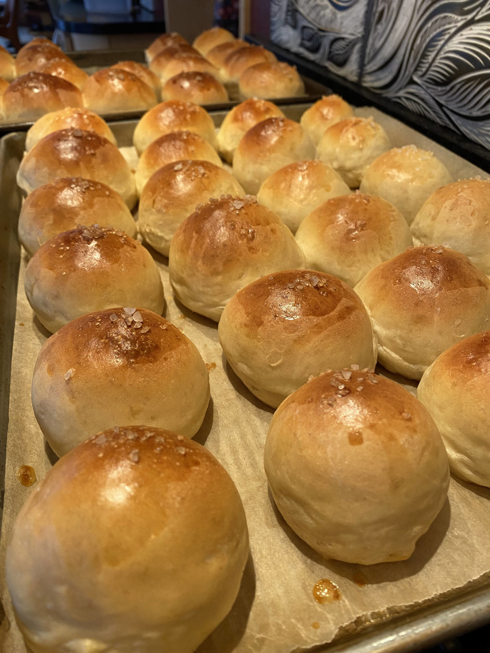 Fresh dinner rolls made without the addition of dairy. (Photo by Tressa Dale/Peninsula Clarion)