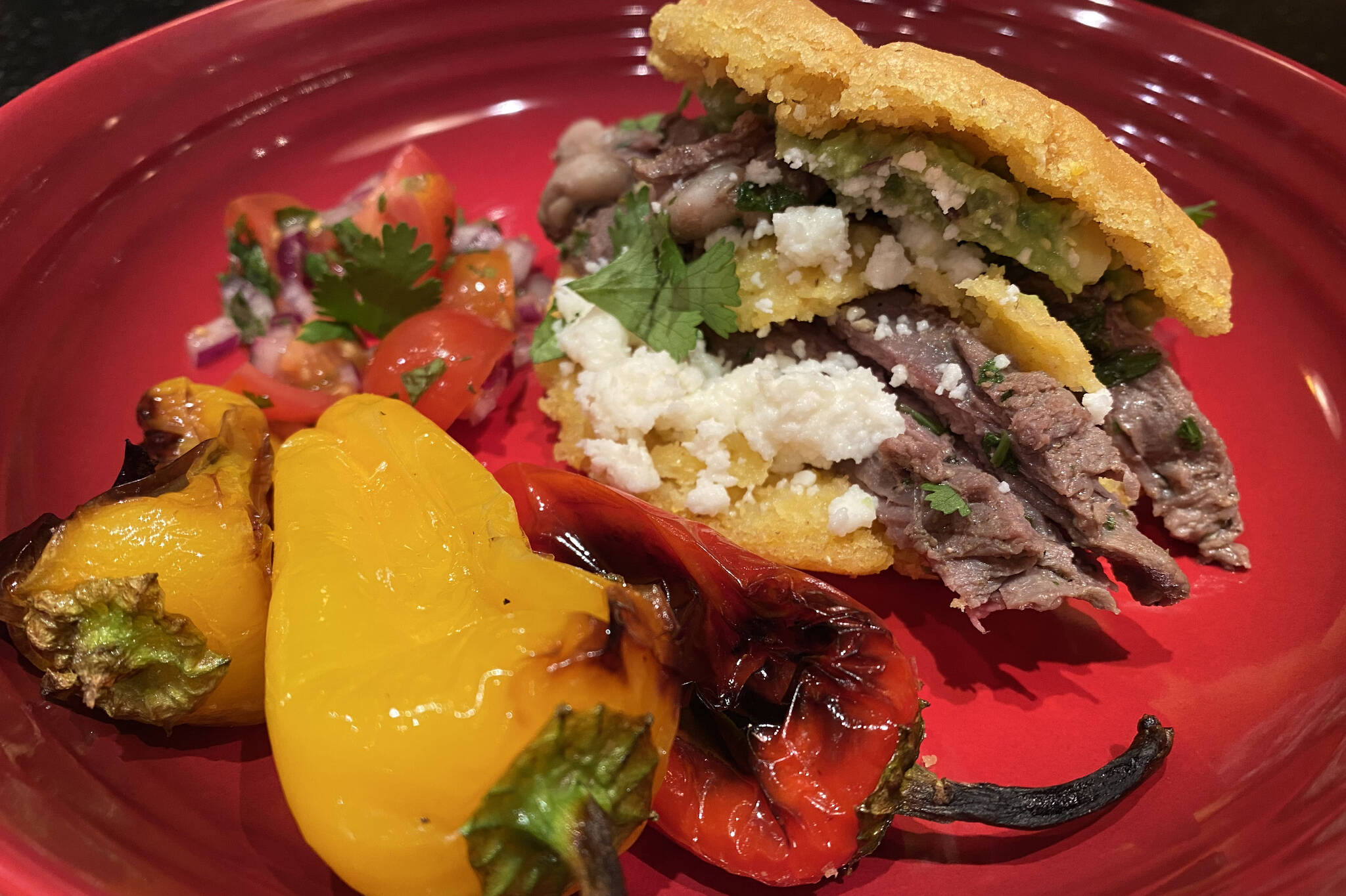 Homemade masa makes the base of these Mexican gorditas. (Photo by Tressa Dale/Peninsula Clarion)