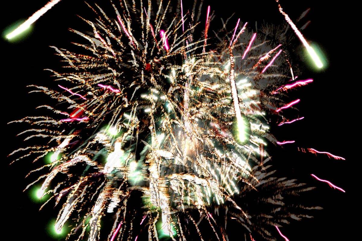 Fireworks are displayed during the 2016 Christmas Comes to Kenai celebration. (Kat Sorensen/Clarion file)