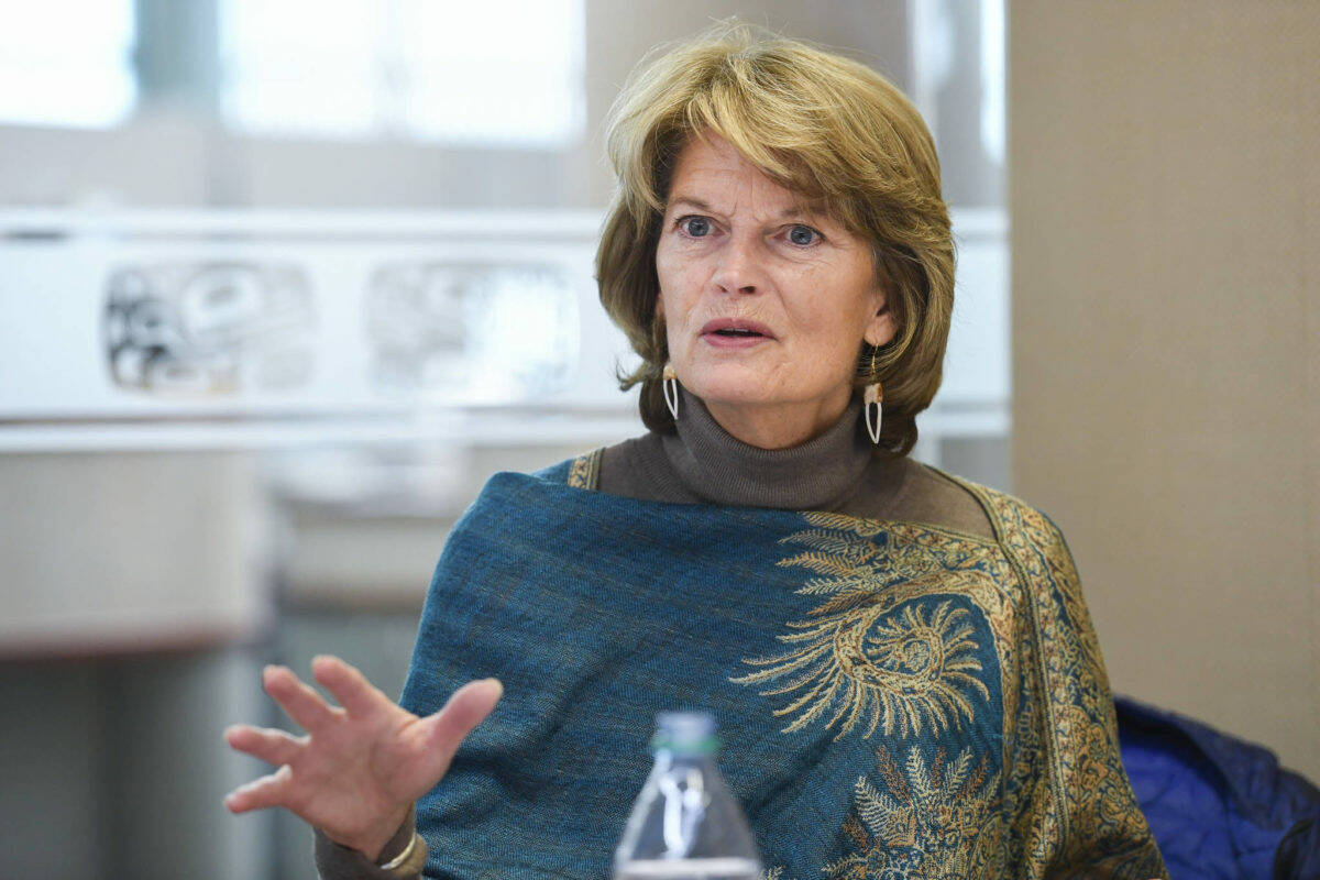 U.S. Sen. Lisa Murkowski, R-Alaska, speaks during an interview at the Juneau Empire on Monday, Feb. 18, 2019. (Michael Penn | Juneau Empire File)