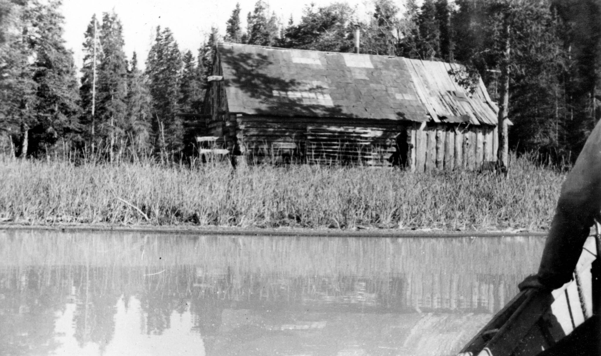 Photo courtesy of the Secora Collection 
This 1940s-era image is one of few early photographs of Cliff House, which once stood near the head of Tustumena Lake.