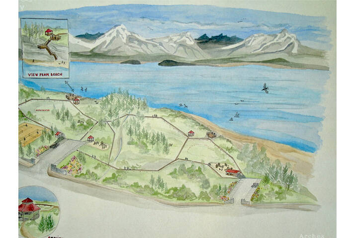William Marley’s proposal for a bayfront park on the Sterling Highway. (Illustration provided)