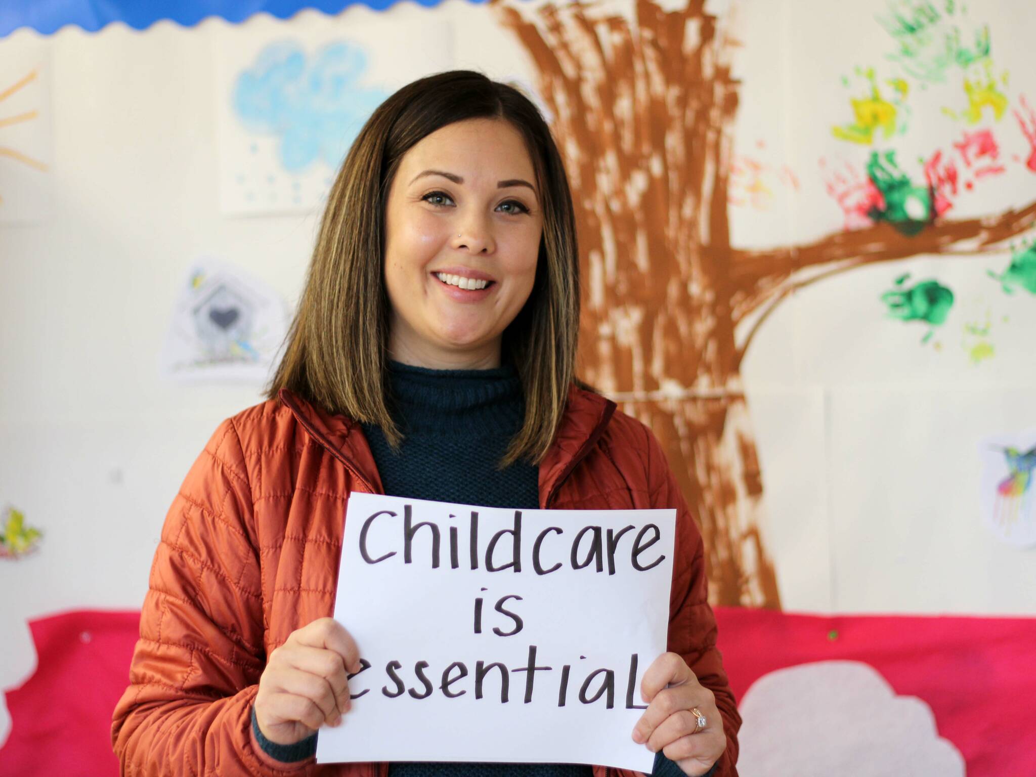 Kayla Svinicki, director and owner of Little Moon Child Care on Jan. 28. Svinicki said that providing childcare is essential but that the economics of the situation make the work difficult. She said she hopes the country starts to treat childcare as part of the nation’s infrastructure. (Dana Zigmund/Juneau Empire)