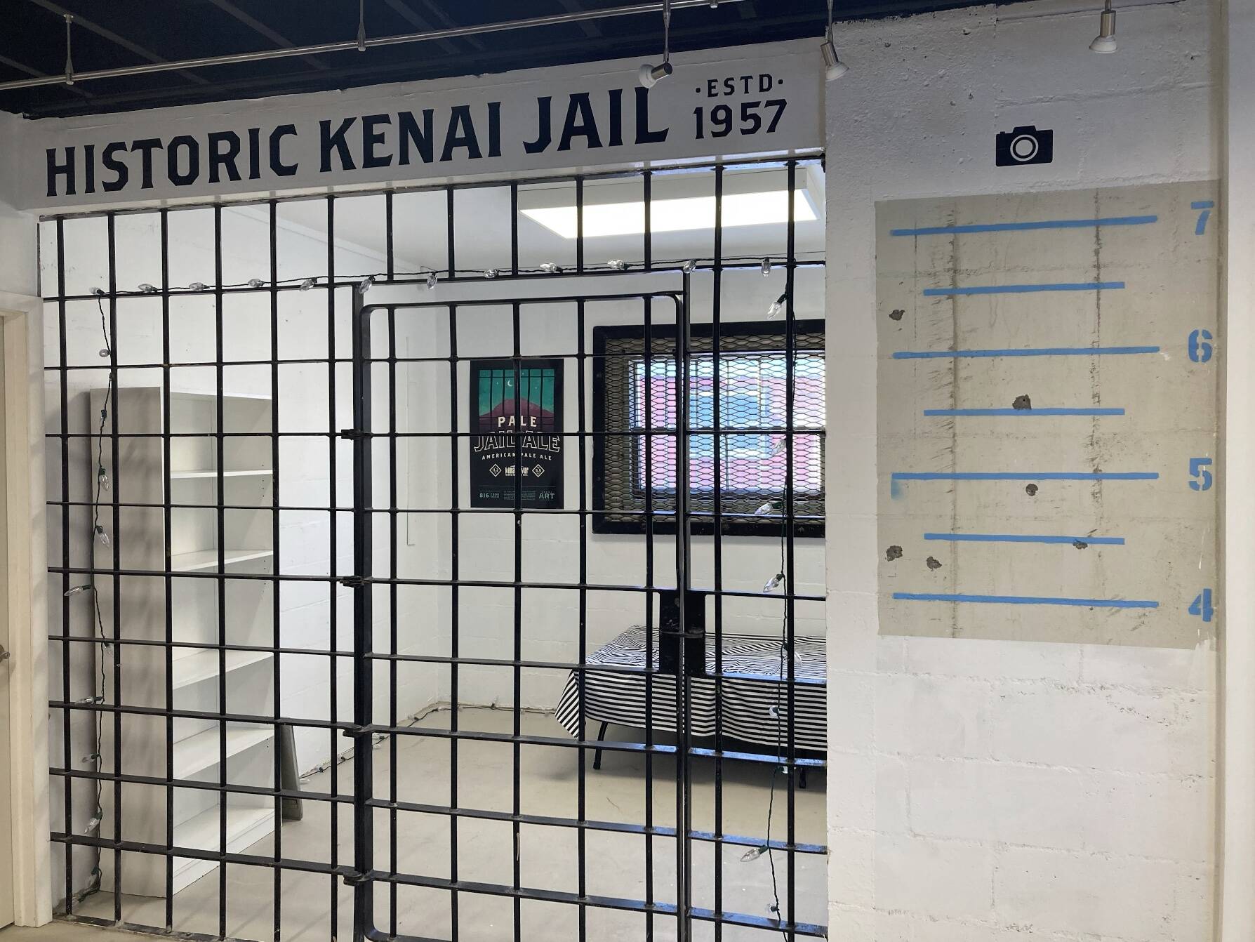 The newly renovated historic Kenai Jail is seen at the Kenai Art Center on Monday, Jan. 31, 2022, in Kenai, Alaska. (Camille Botello/Peninsula Clarion)