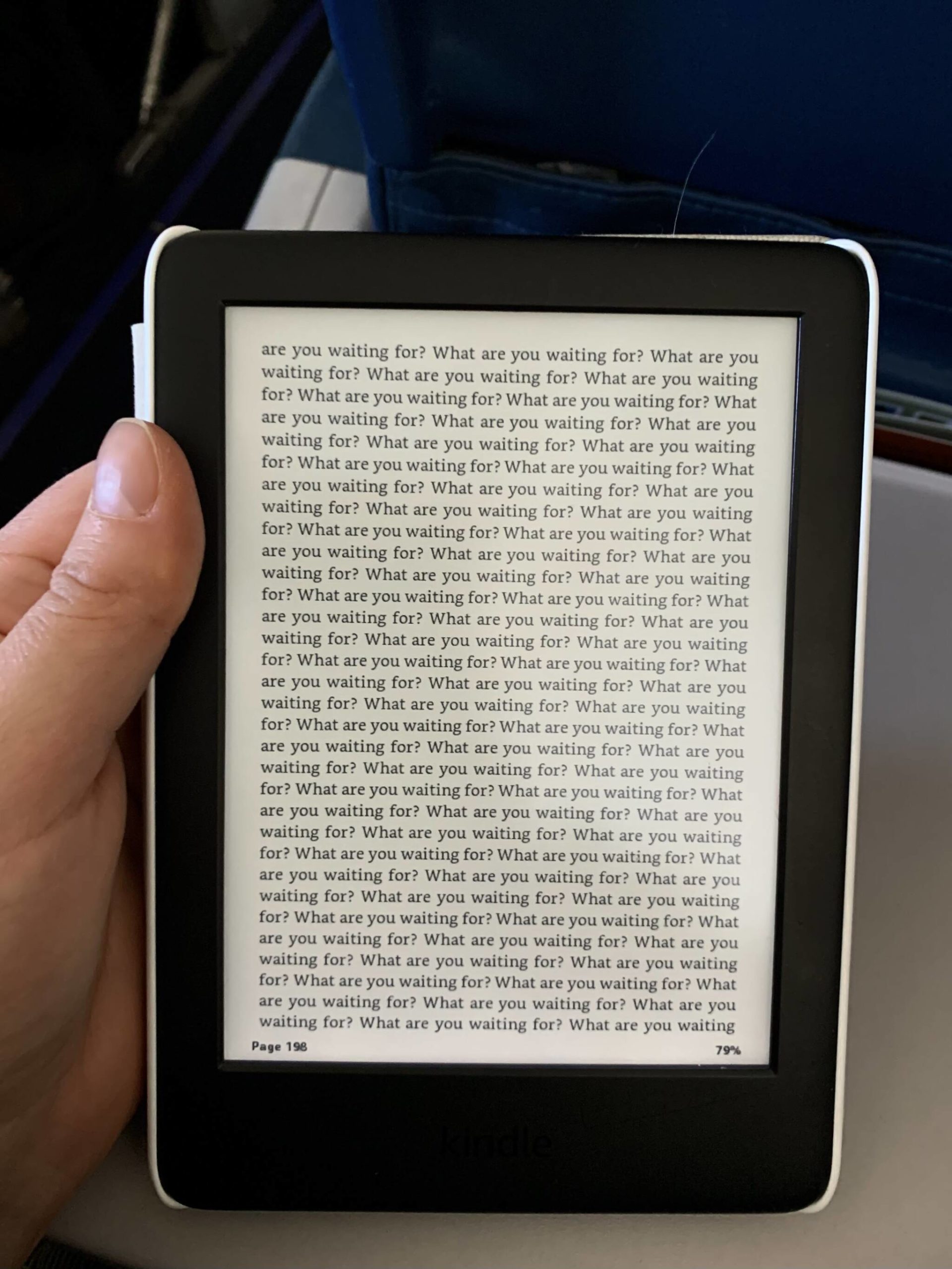 An e-reader displays part of "I'm Thinking of Ending Things" on Wednesday, Jan. 26, 2022. (Ashlyn O'Hara/Peninsula Clarion)