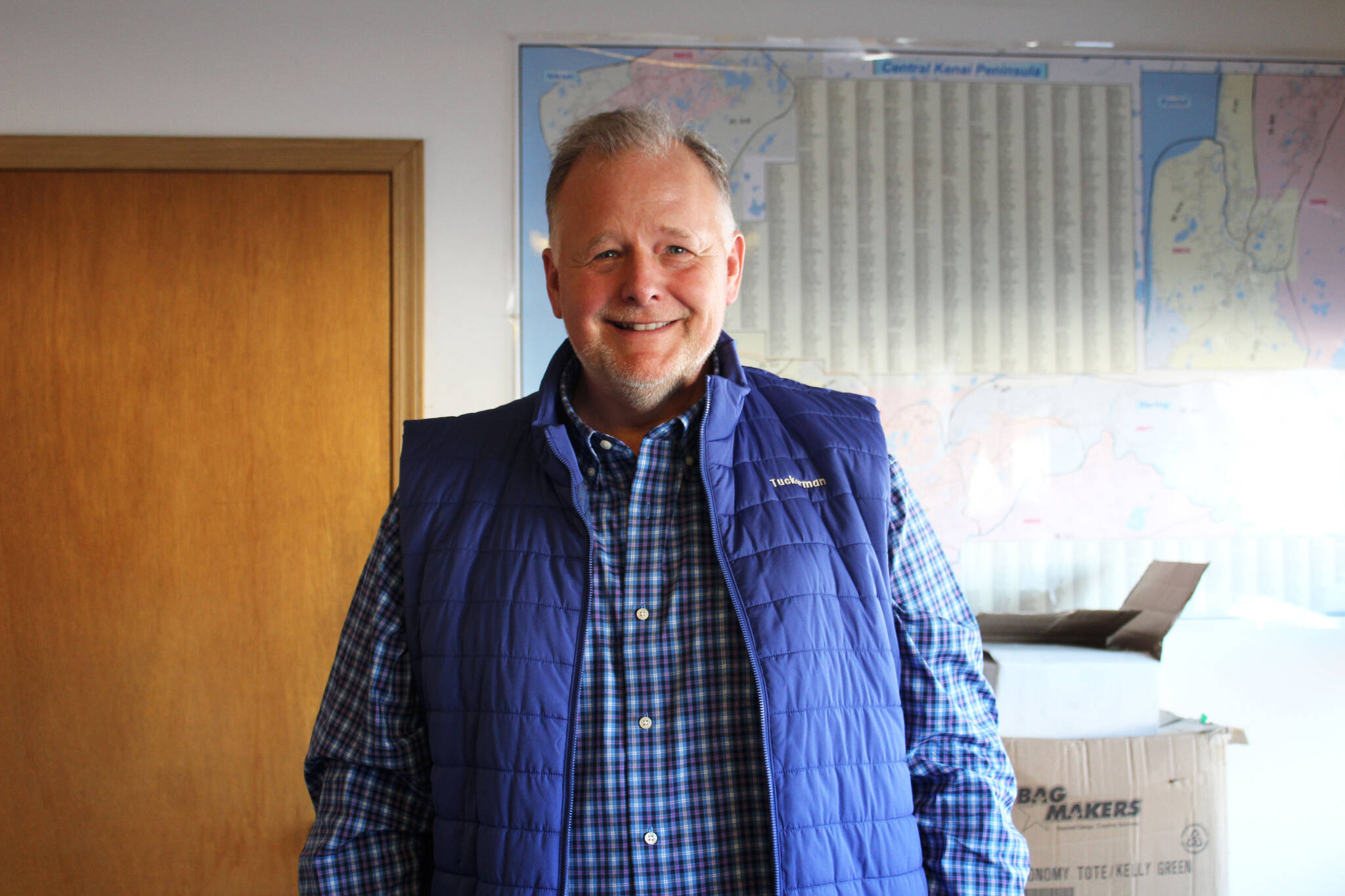 Tuckerman Babcock stands in The Peninsula Clarion office on Tuesday, Feb. 22, 2022 in Kenai, Alaska. (Ashlyn O’Hara/Peninsula Clarion)