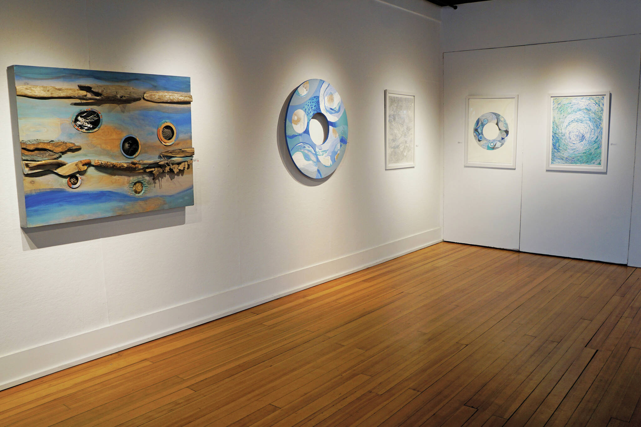 Photo by Michael Armstrong/Homer News
A corner of Don Decker’s exhibit, Thin Ice, showing through February at Bunnell Street Arts Center in Homer, Alaska.