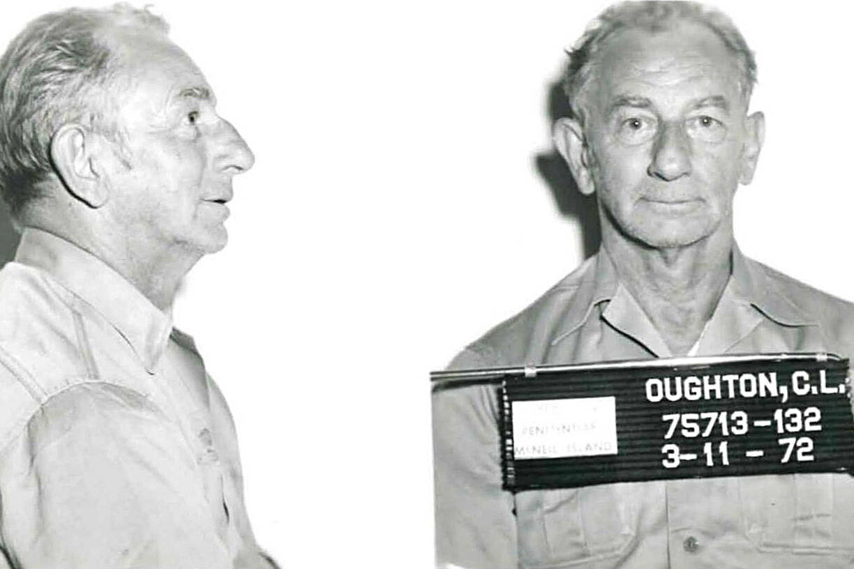 Chester LeRoy Oughton was in his mid-60s and still serving a life sentence for first-degree murder in Alaska when these photos were taken at McNeil Island federal penitentiary in Washington in 1972. (Image courtesy of the National Archives in San Francisco)