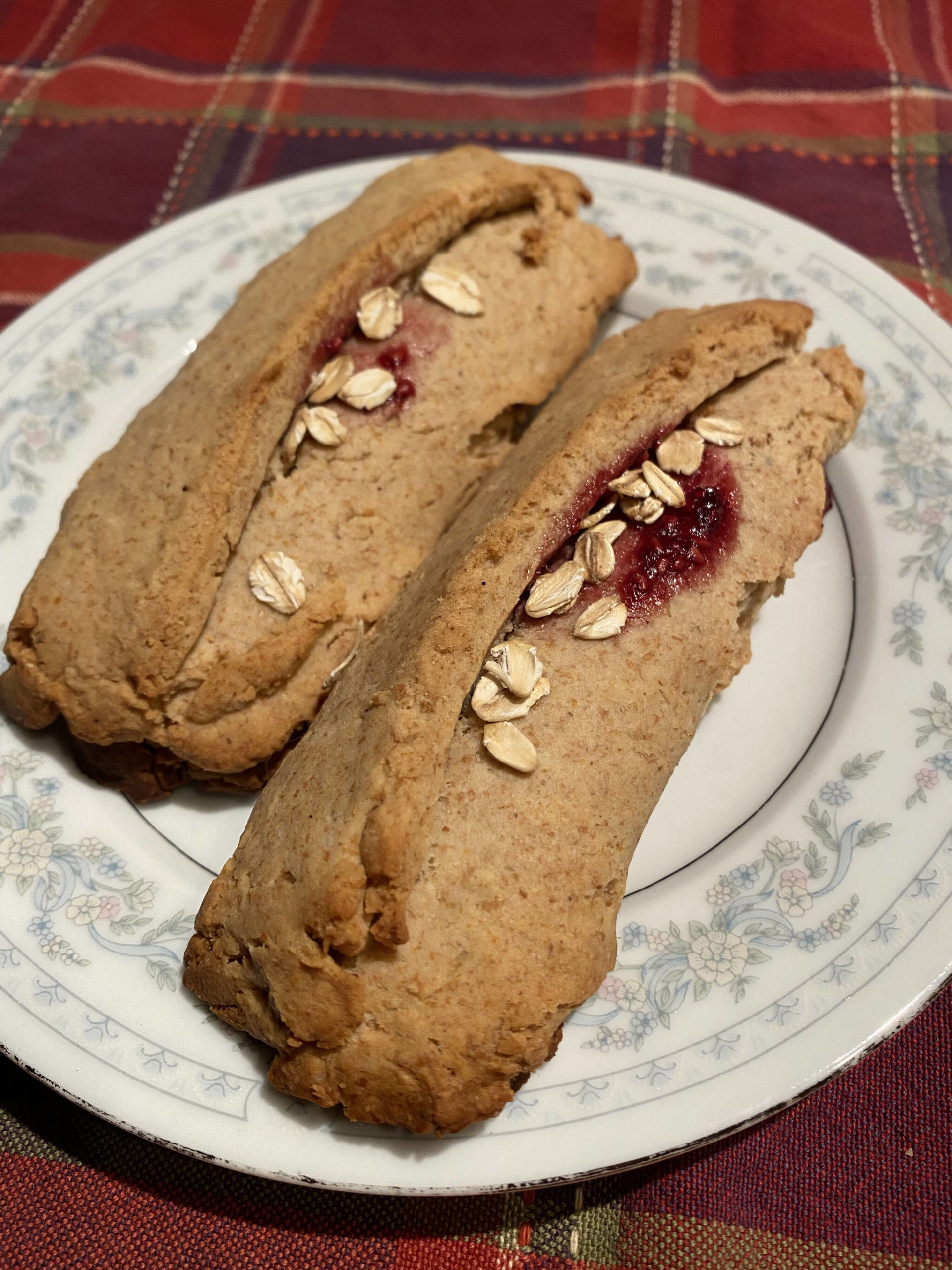 These strawberry grain bars with zero processed sugar and a few nutrient-rich ingredients provide a healthy snack. (Photo by Tressa Dale/Peninsula Clarion)