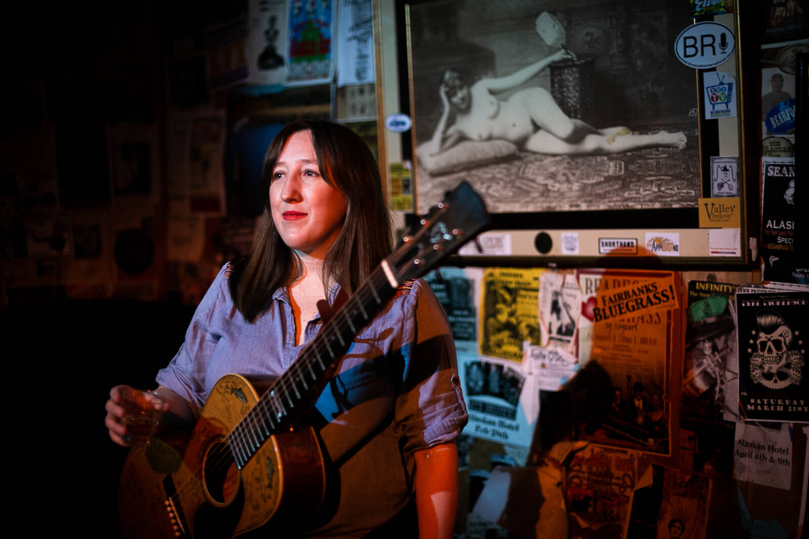 This December 2021 photo shows Erin Heist on stage in Juneau. Heist’s debut album “From the Land of Rusted Dreams” is set to be released on April 8. The album is heavily shaped by connections Heist has made through the Alaska Folk Festival, which is held annually in Juneau. (Courtesy Photo / Annie Bartholomew)