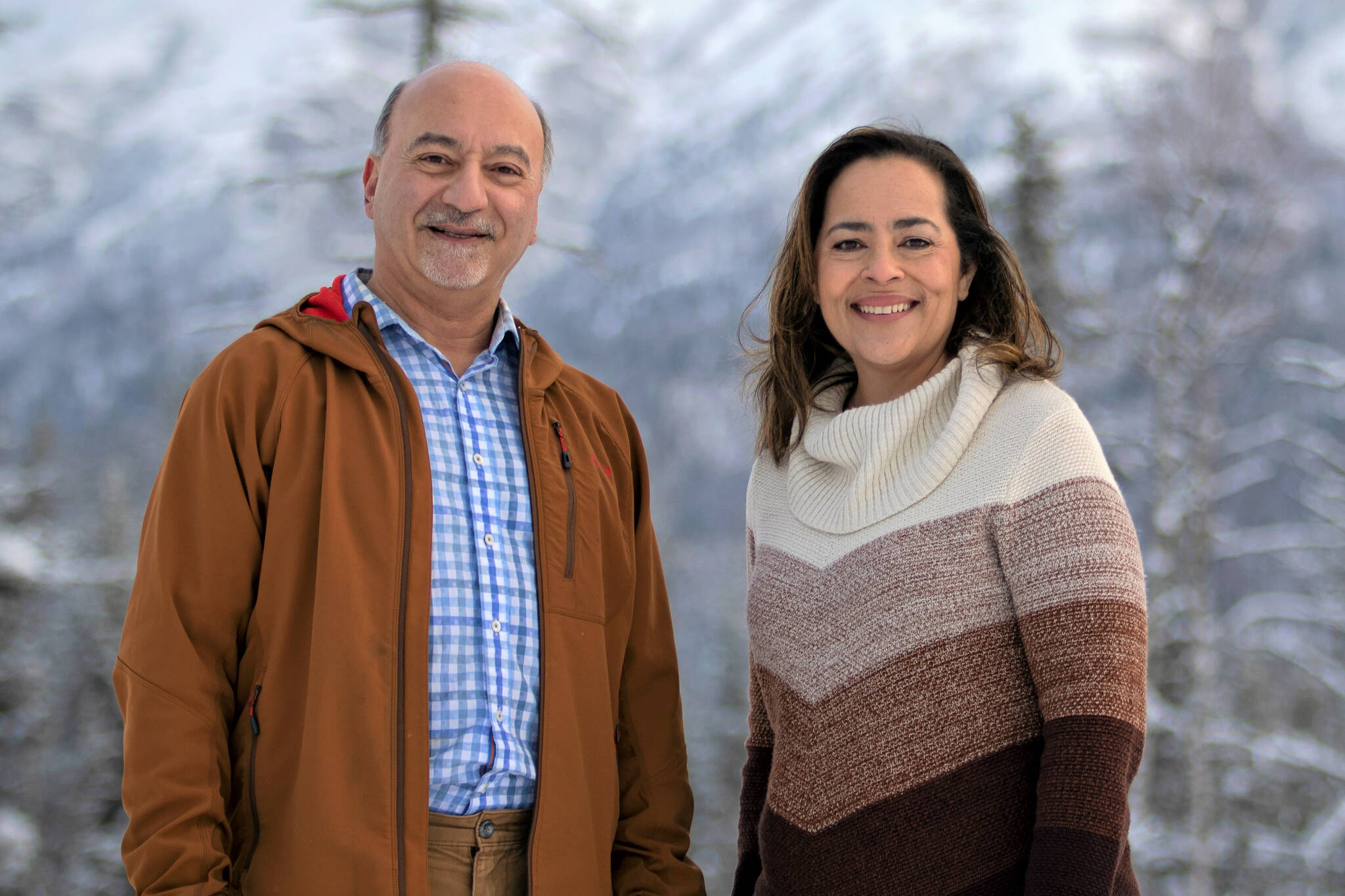 Les Gara, left, is running for Alaska governor; Jessica Cook is running for lieutenant governor in the 2022 gubernatorial race. (Photo provided)