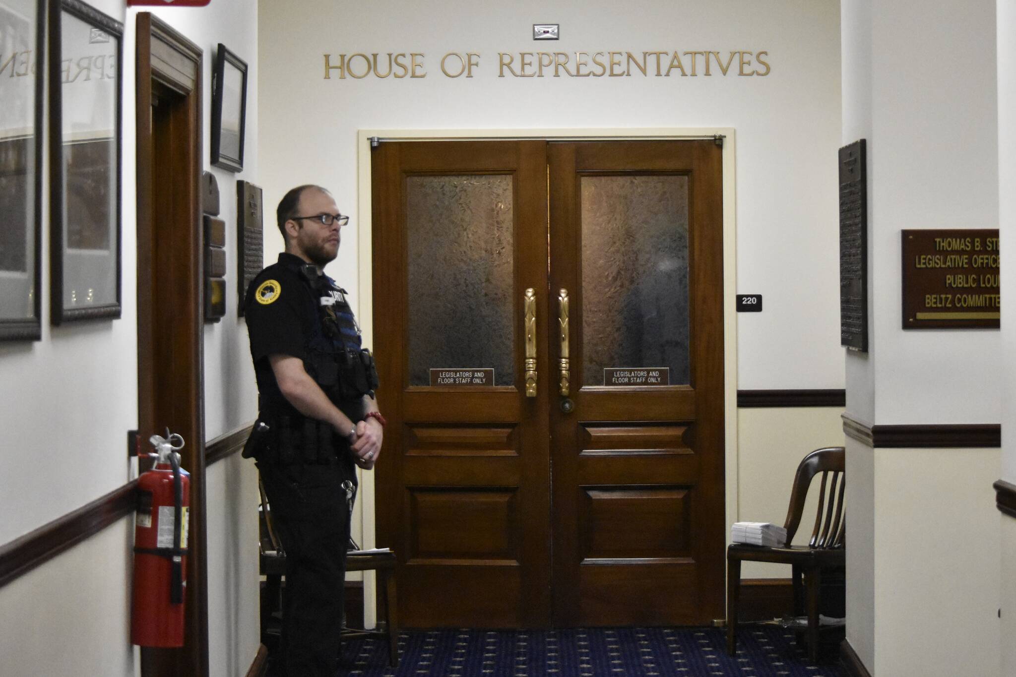 Peter Segall / Juneau Empire
Members of the Alaska House of Representatives spent most of the day on the floor on Wednesday, April 6, 2022, working their way through the more than 80 amendments submitted to the state’s budget bill. By Wednesday afternoon lawmakers had worked through more than 50 but passed only two; $50,000 for ice road maintenance and exempting the state’s Mediciad program from covering abortions.