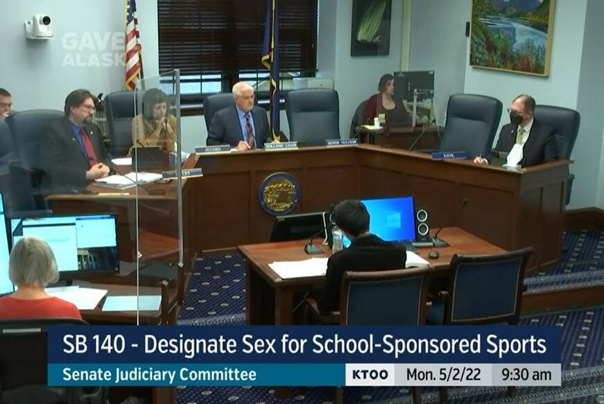 The Senate Judiciary Committee moved a bill that would ban transgender student athletes from competing on teams of the sex they identify with on Monday, May 2, 2022. The bill could go to a floor vote sometime this week. (Screenshot)