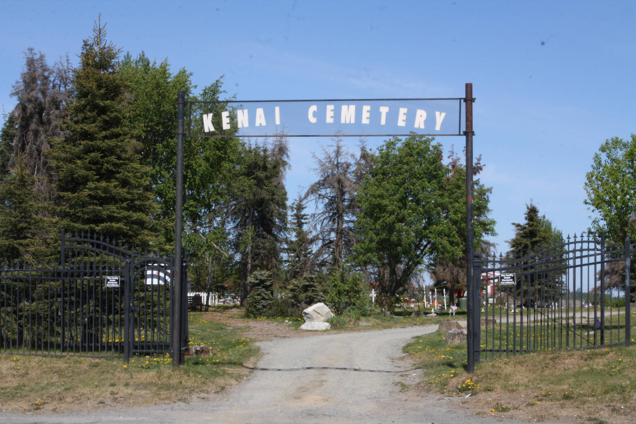 The Kenai Municipal Cemetery is seen on Thursday, June 2, 2022. (Camille Botello/Peninsula Clarion)