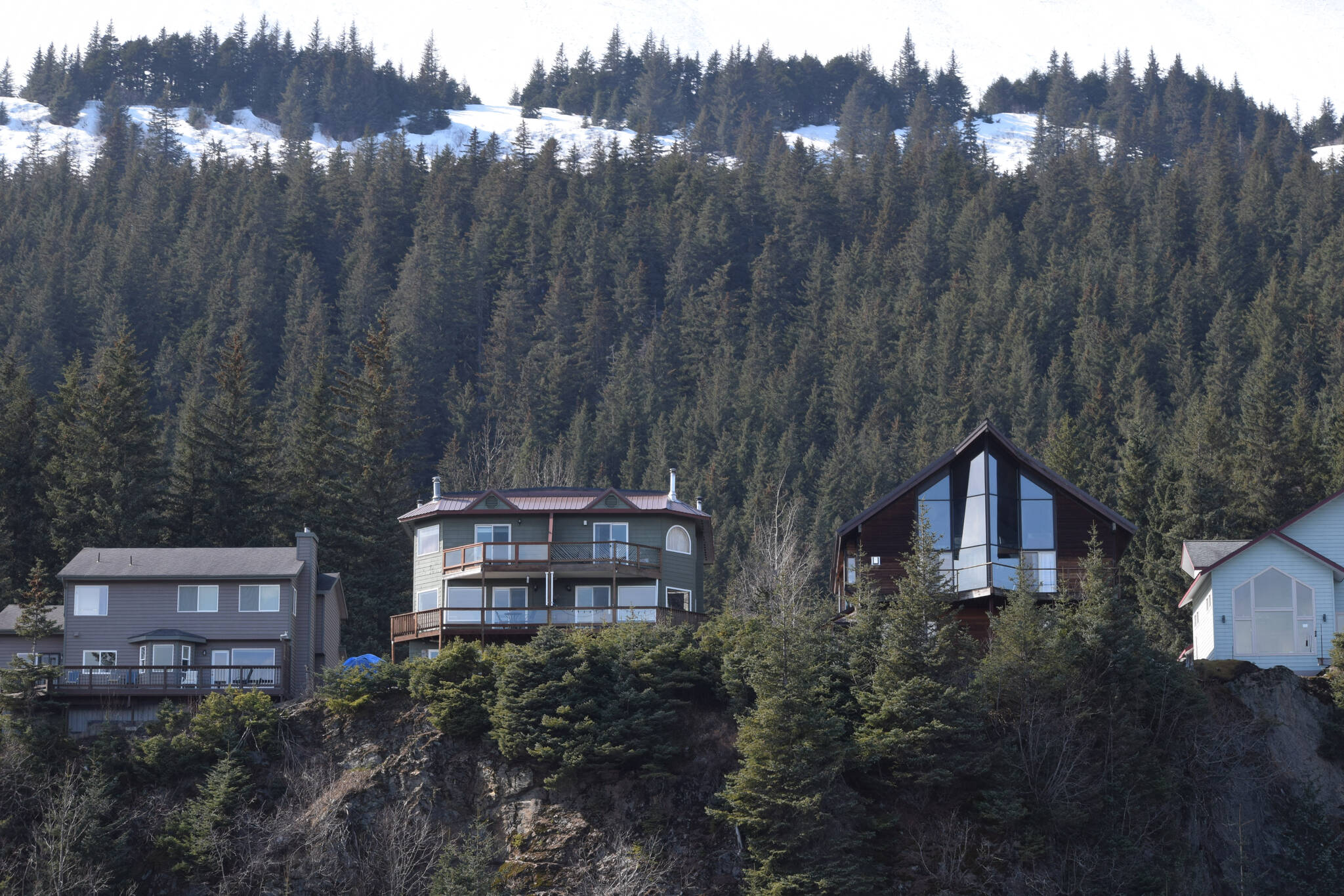 Houses are seen in Seward, Alaska, on Thursday, April 15, 2022. (Camille Botello/Peninsula Clarion)