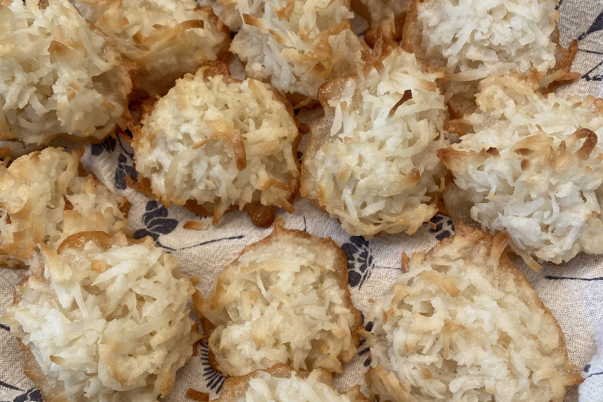 Chewy and sweet the macaroons are done in 30 minutes flat. (Tressa Dale/Peninsula Clarion)